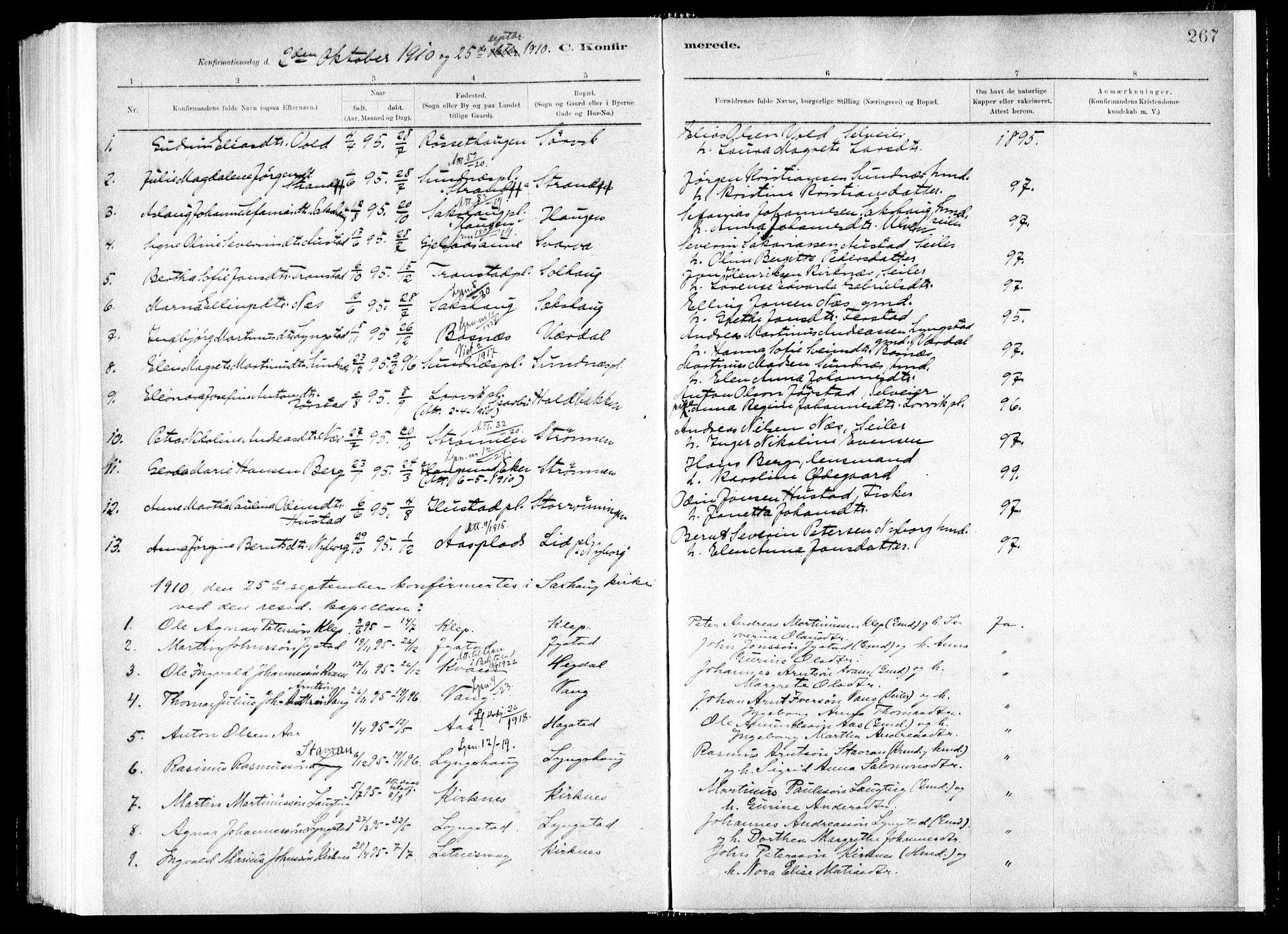 Ministerialprotokoller, klokkerbøker og fødselsregistre - Nord-Trøndelag, SAT/A-1458/730/L0285: Parish register (official) no. 730A10, 1879-1914, p. 267