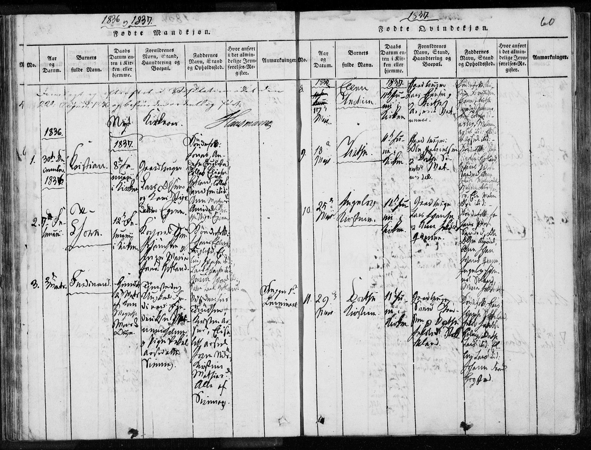 Eigersund sokneprestkontor, AV/SAST-A-101807/S08/L0008: Parish register (official) no. A 8, 1816-1847, p. 60