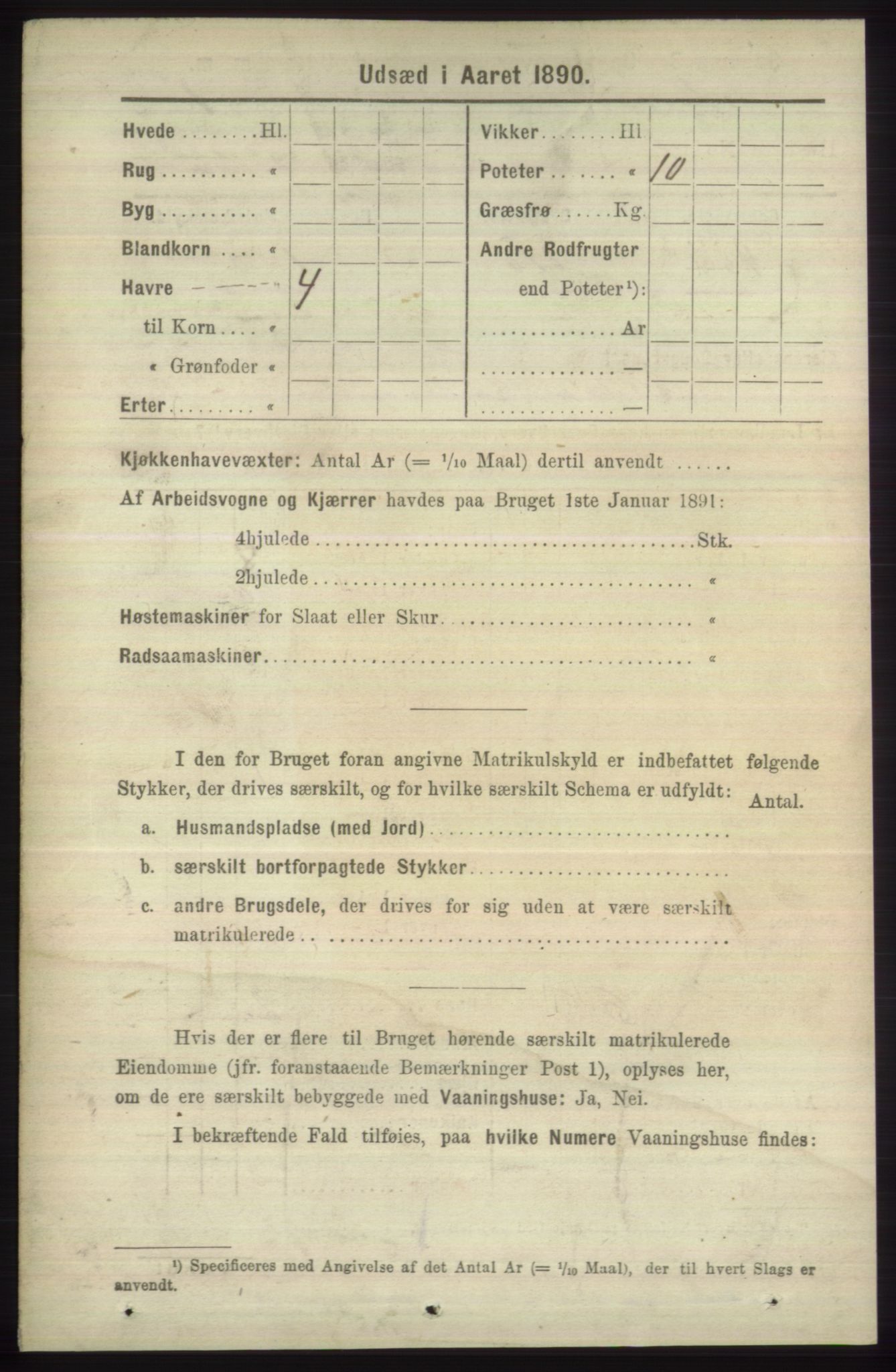 RA, 1891 census for 1246 Fjell, 1891, p. 3842