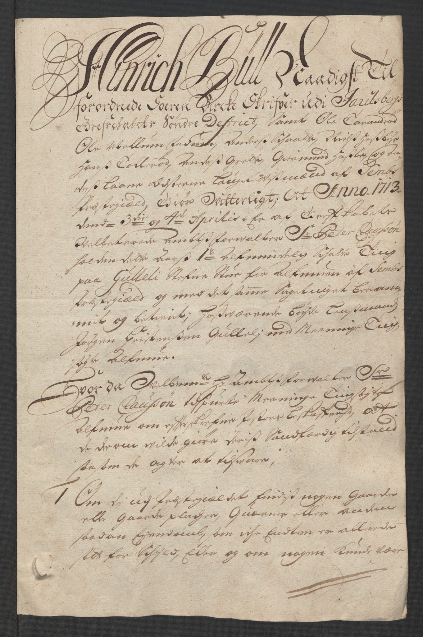 Rentekammeret inntil 1814, Reviderte regnskaper, Fogderegnskap, AV/RA-EA-4092/R32/L1878: Fogderegnskap Jarlsberg grevskap, 1713, p. 147