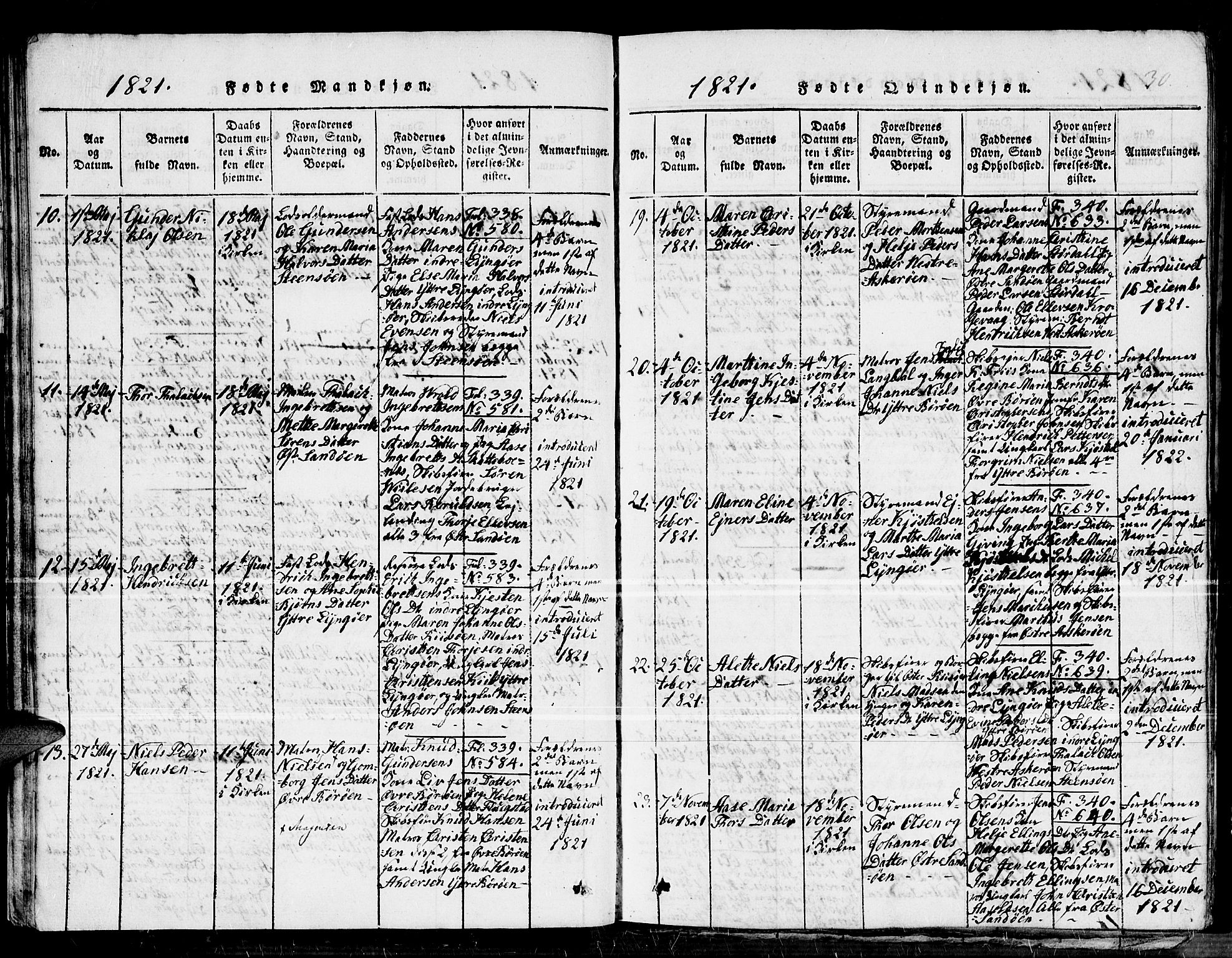 Dypvåg sokneprestkontor, SAK/1111-0007/F/Fb/Fba/L0009: Parish register (copy) no. B 9, 1816-1842, p. 30
