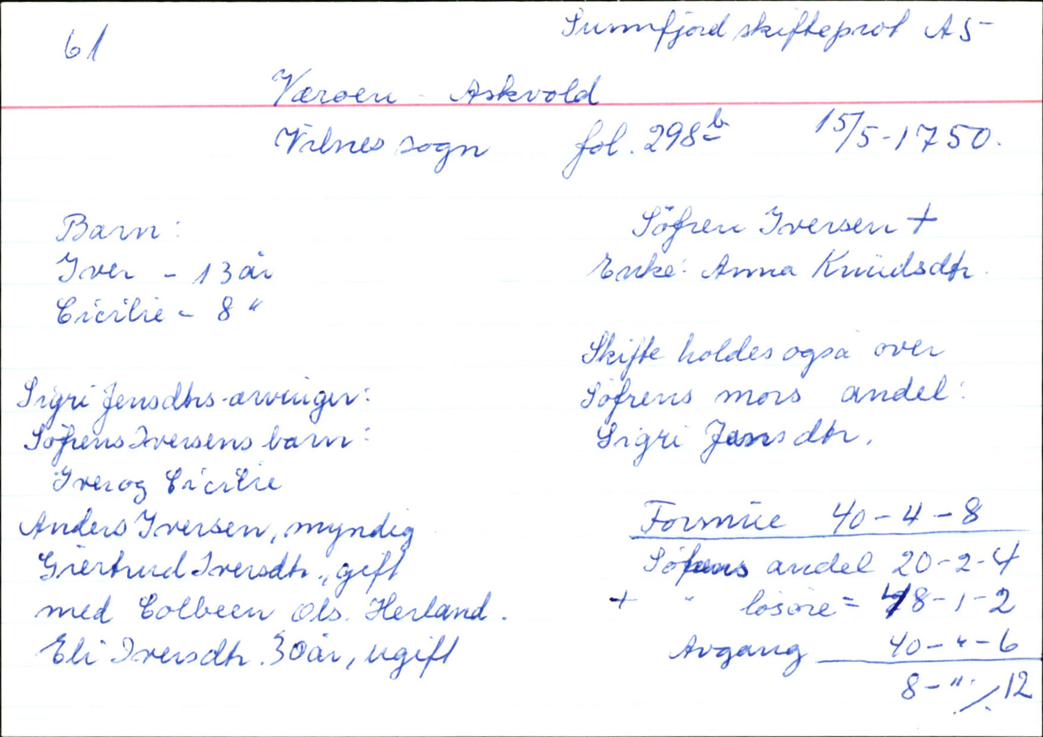 Skiftekort ved Statsarkivet i Bergen, SAB/SKIFTEKORT/003/L0003: Skifteprotokoll nr. 4-5, 1737-1751, p. 519