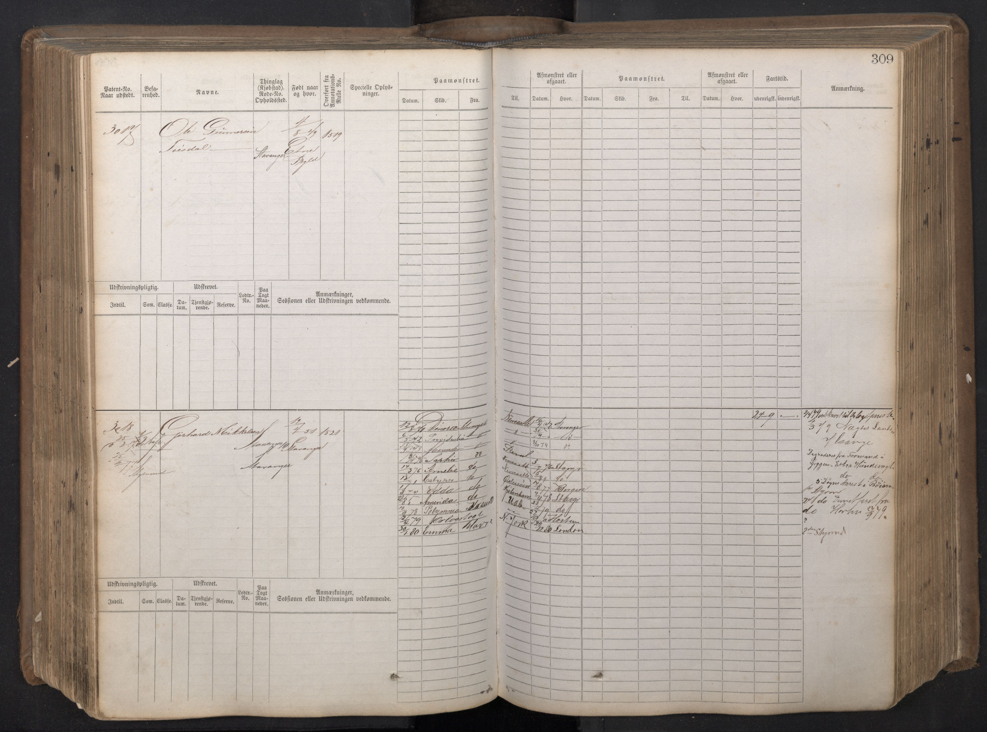 Stavanger sjømannskontor, AV/SAST-A-102006/F/Fb/Fbb/L0018: Sjøfartshovedrulle patnentnr. 2402-3602 (dublett), 1869, p. 313