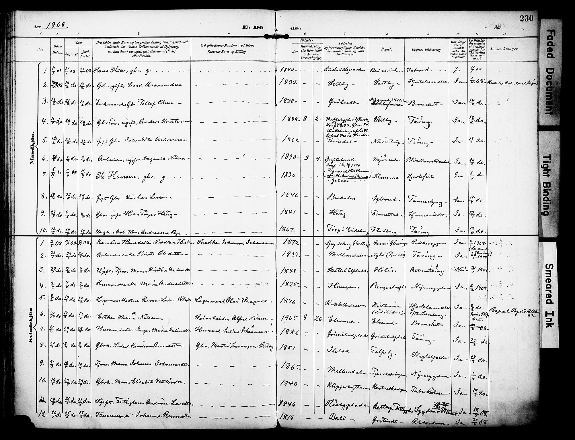 Rakkestad prestekontor Kirkebøker, AV/SAO-A-2008/F/Fa/L0013: Parish register (official) no. I 13, 1894-1908, p. 230