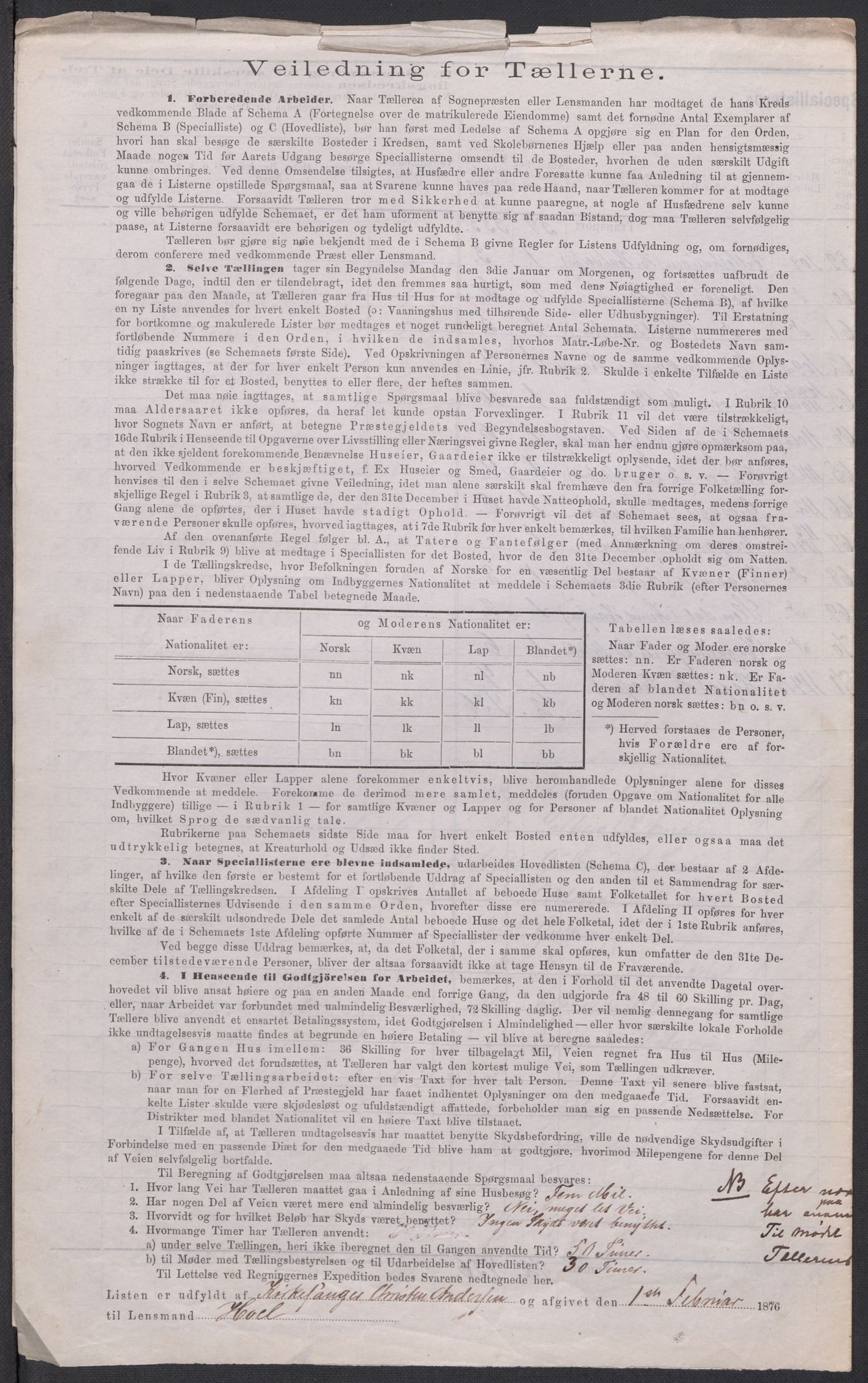 RA, 1875 census for 0238P Nannestad, 1875, p. 19