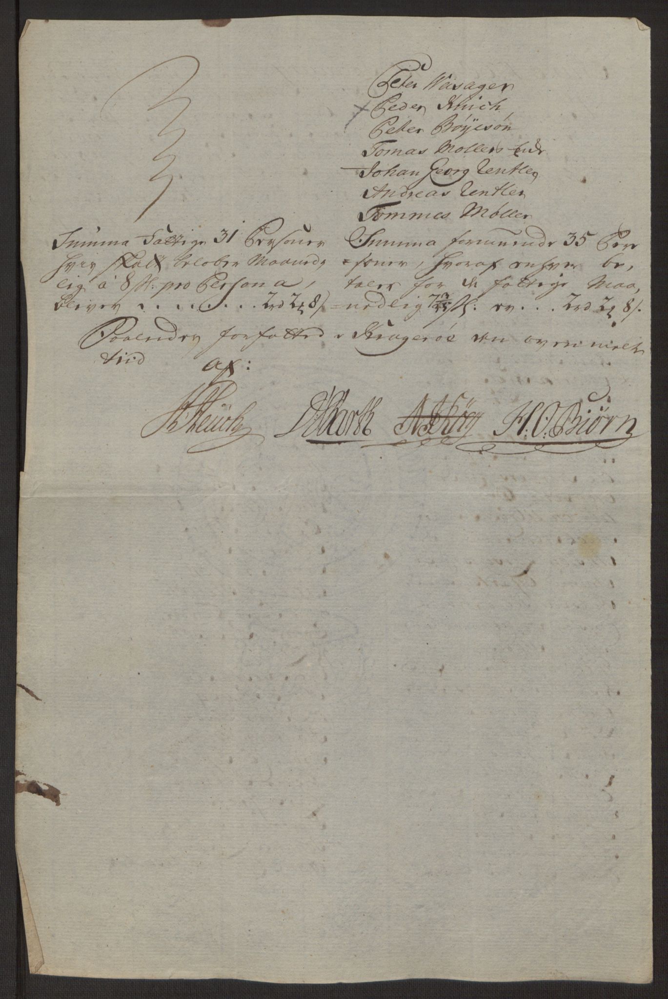 Rentekammeret inntil 1814, Reviderte regnskaper, Byregnskaper, RA/EA-4066/R/Rk/L0218/0003: [K2] Kontribusjonsregnskap / Ekstra- og rangskatt, 1768-1772, p. 21