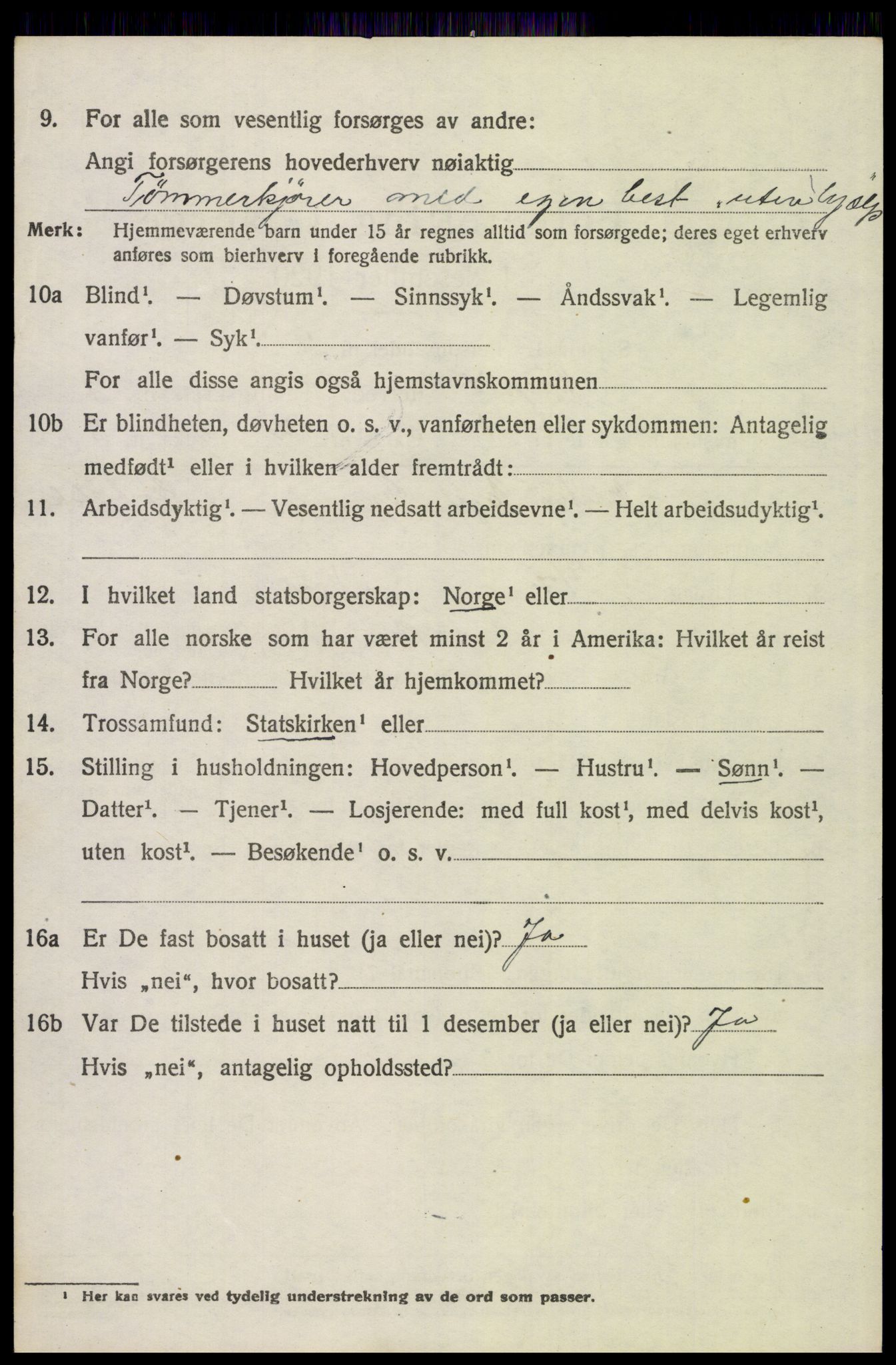 SAH, 1920 census for Trysil, 1920, p. 6572
