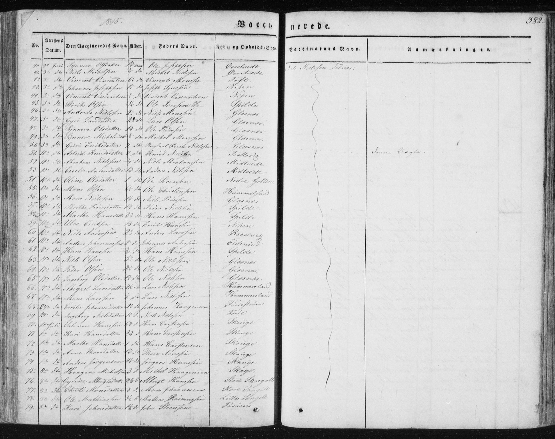 Sund sokneprestembete, AV/SAB-A-99930: Parish register (official) no. A 13, 1835-1849, p. 382