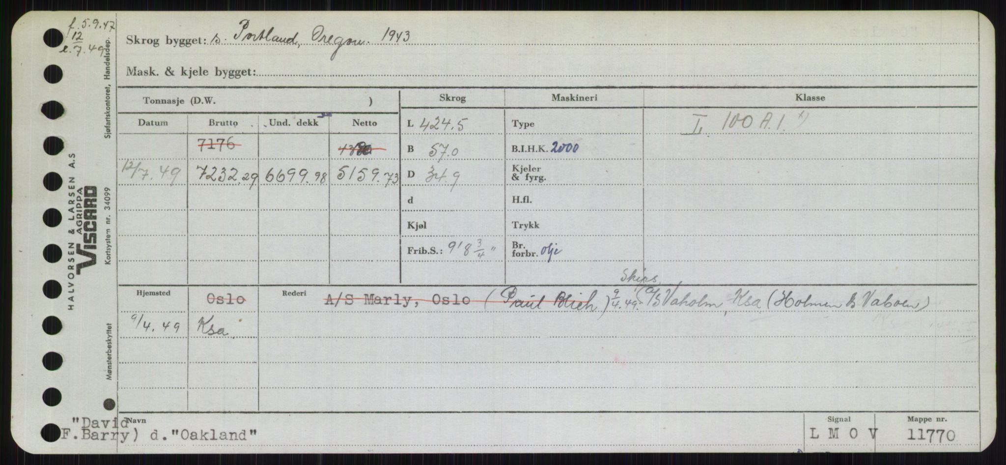 Sjøfartsdirektoratet med forløpere, Skipsmålingen, RA/S-1627/H/Hb/L0004: Fartøy, O-S, p. 3