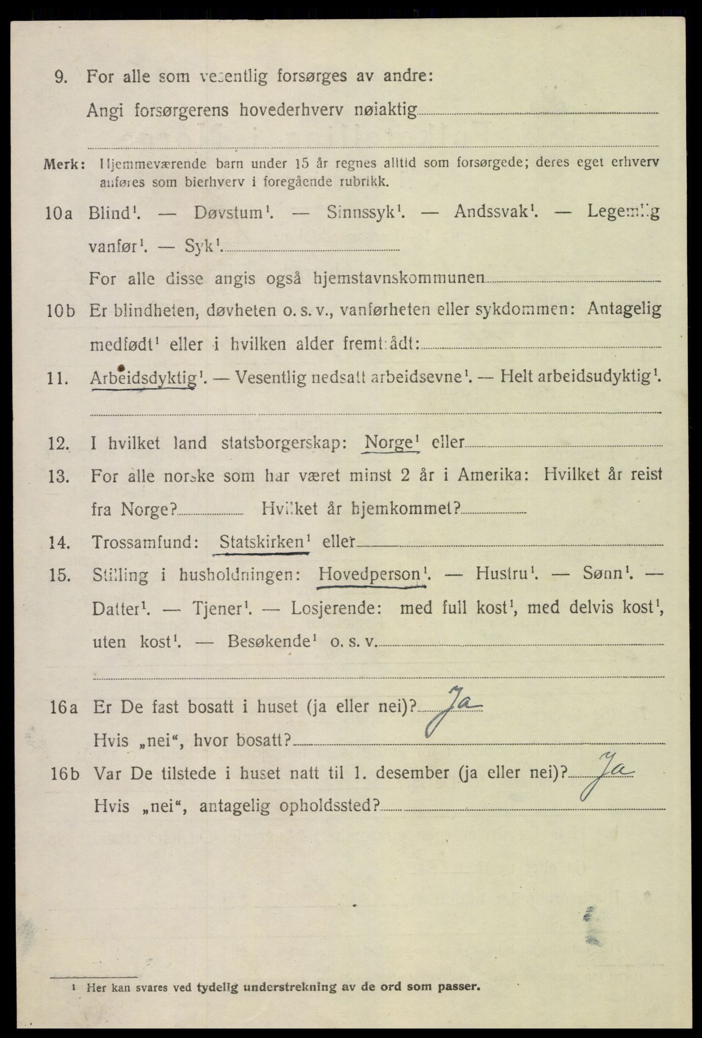 SAH, 1920 census for Tynset, 1920, p. 7517