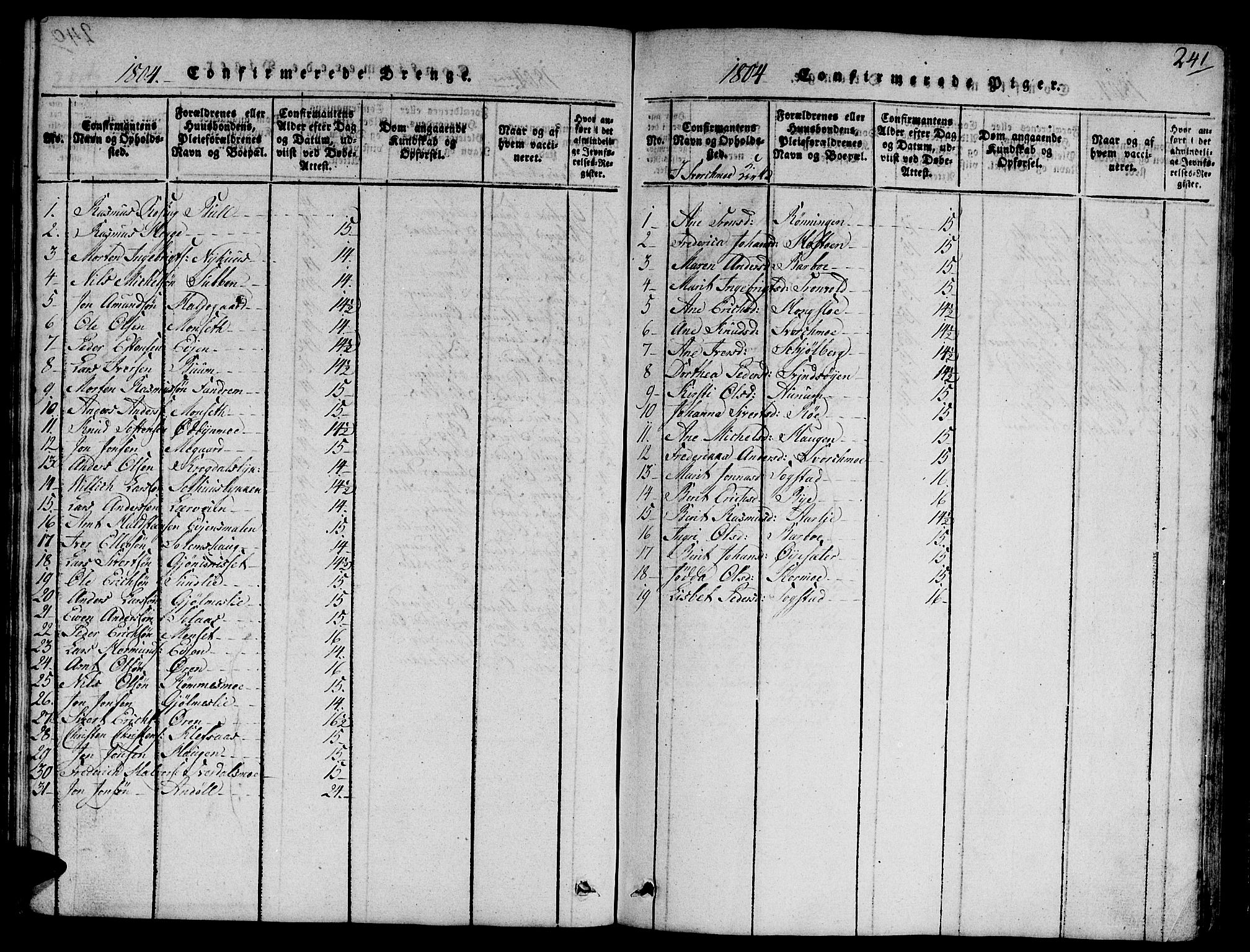 Ministerialprotokoller, klokkerbøker og fødselsregistre - Sør-Trøndelag, SAT/A-1456/668/L0803: Parish register (official) no. 668A03, 1800-1826, p. 241