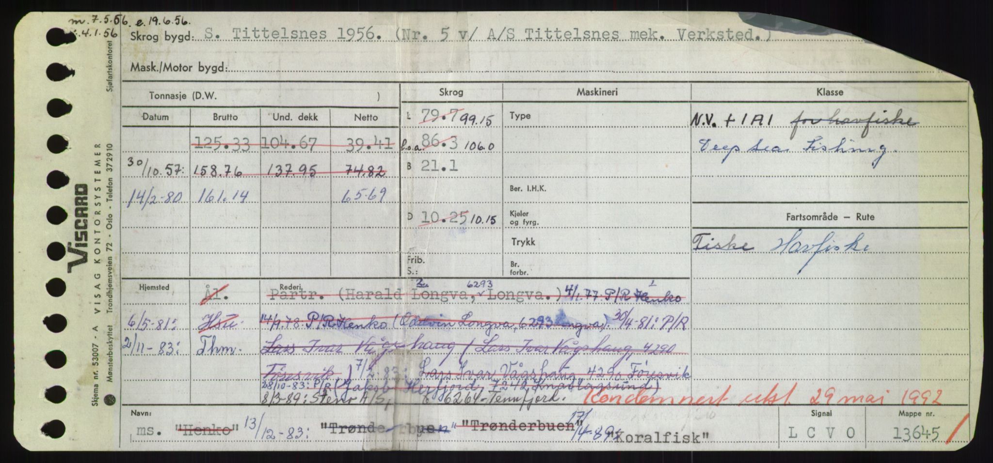 Sjøfartsdirektoratet med forløpere, Skipsmålingen, AV/RA-S-1627/H/Hd/L0021: Fartøy, Kor-Kår, p. 5