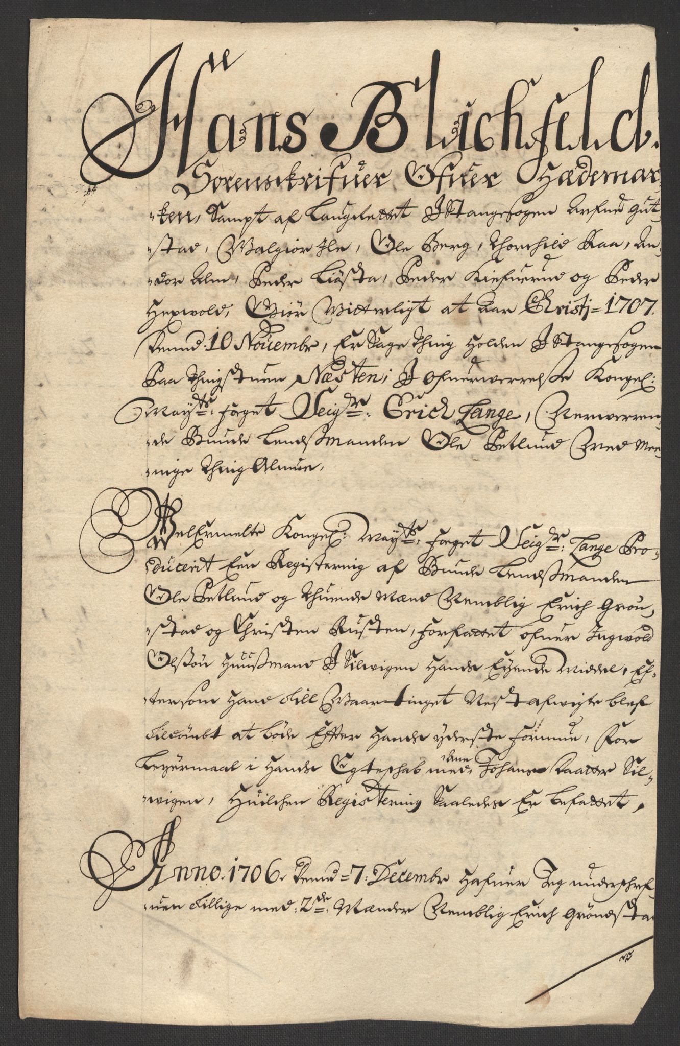 Rentekammeret inntil 1814, Reviderte regnskaper, Fogderegnskap, RA/EA-4092/R16/L1043: Fogderegnskap Hedmark, 1706-1707, p. 355