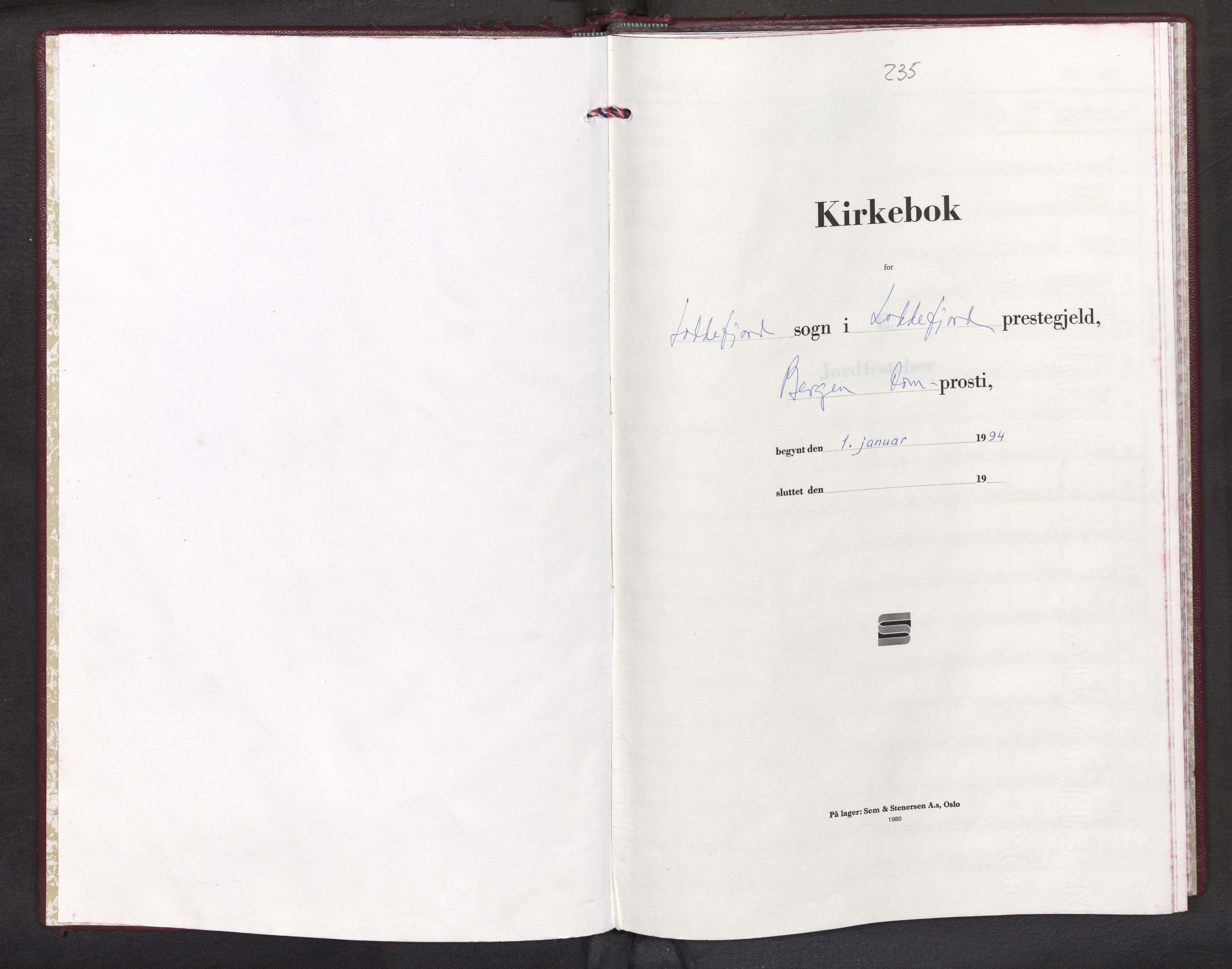 Loddefjord  sokneprestembete, SAB/A-99928: Parish register (official) no. E 2, 1994-2010