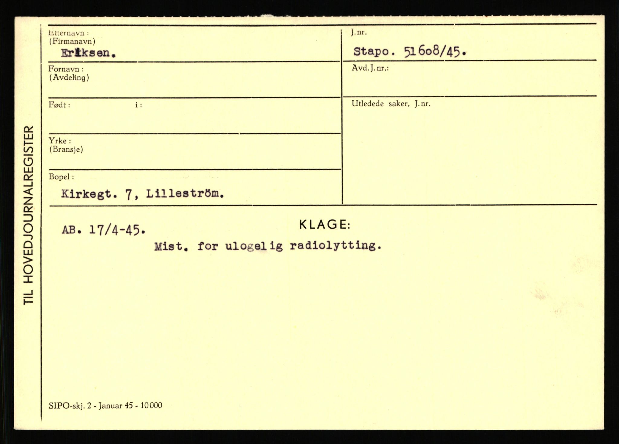 Statspolitiet - Hovedkontoret / Osloavdelingen, AV/RA-S-1329/C/Ca/L0004: Eid - funn av gjenstander	, 1943-1945, p. 1459