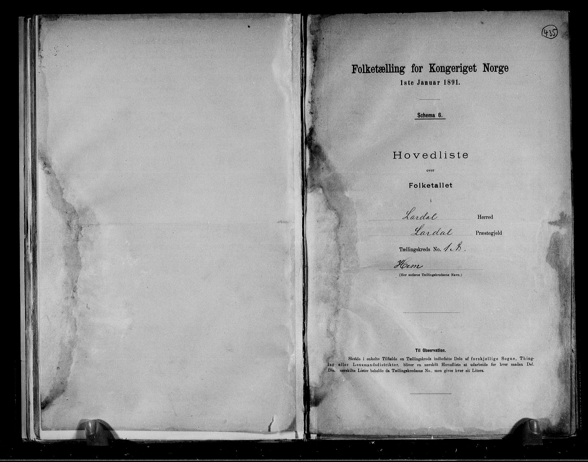 RA, 1891 census for 0728 Lardal, 1891, p. 4