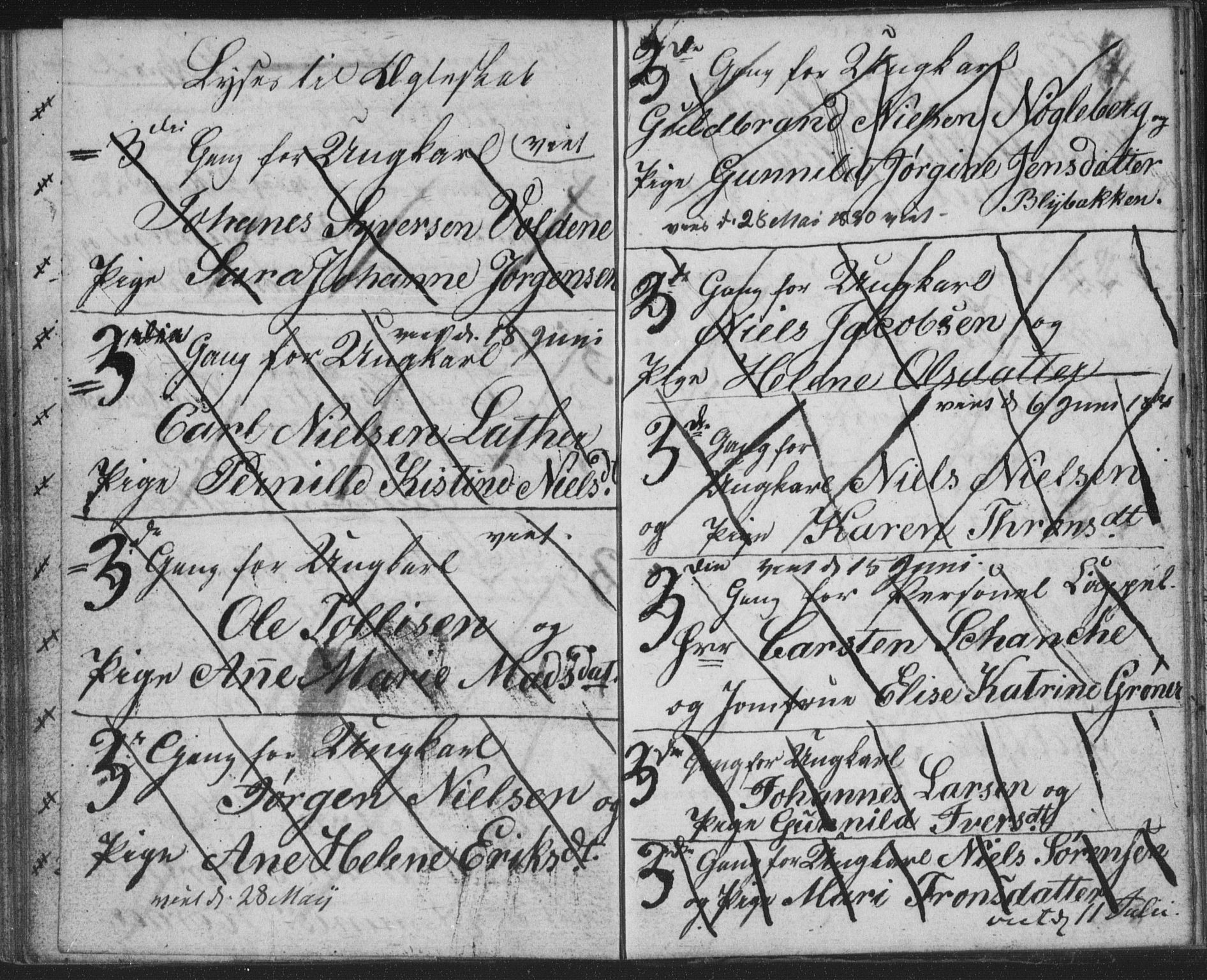 Bragernes kirkebøker, AV/SAKO-A-6/H/Ha/L0001: Banns register no. 1, 1817-1831