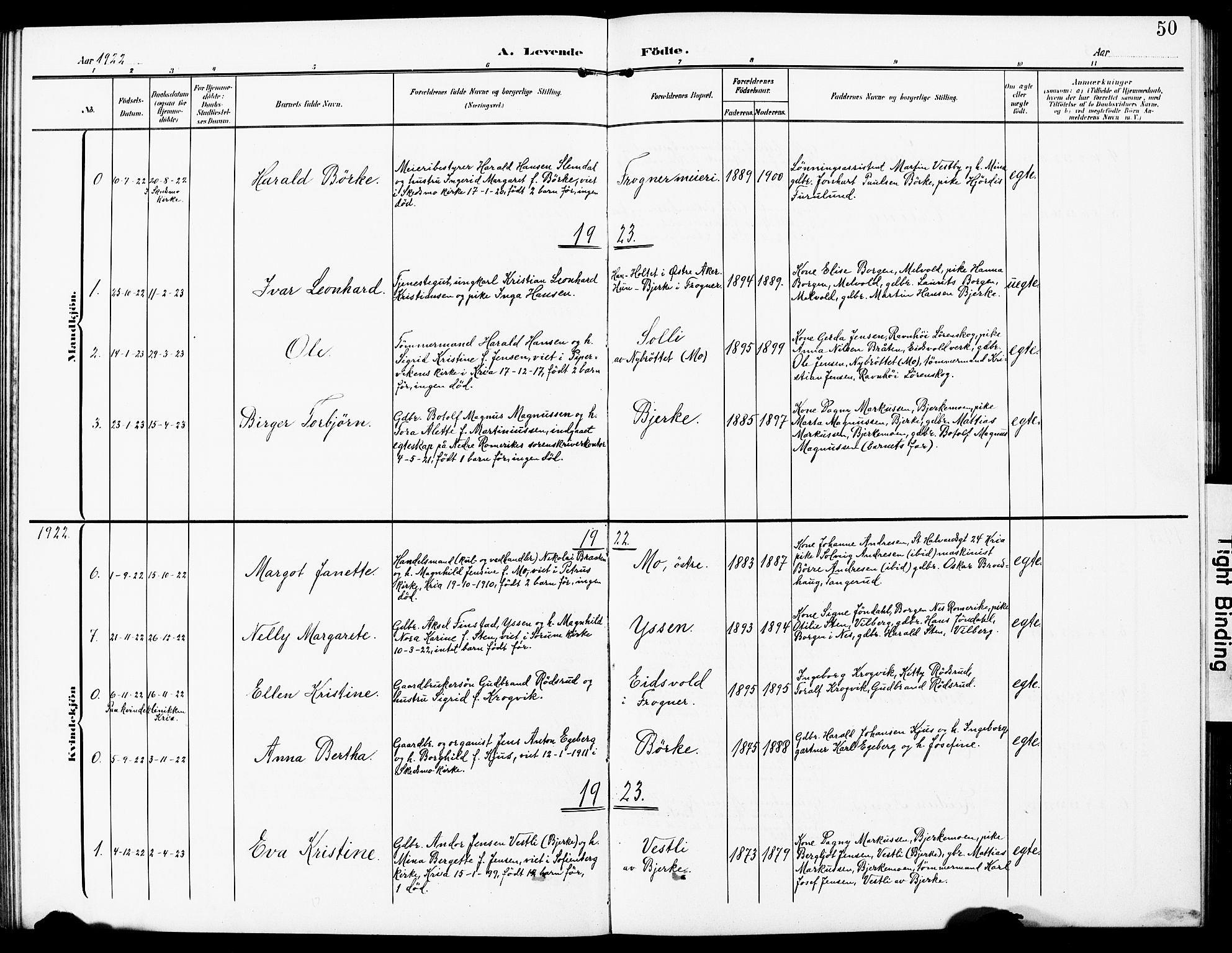 Sørum prestekontor Kirkebøker, SAO/A-10303/G/Gb/L0001: Parish register (copy) no. II 1, 1907-1929, p. 50