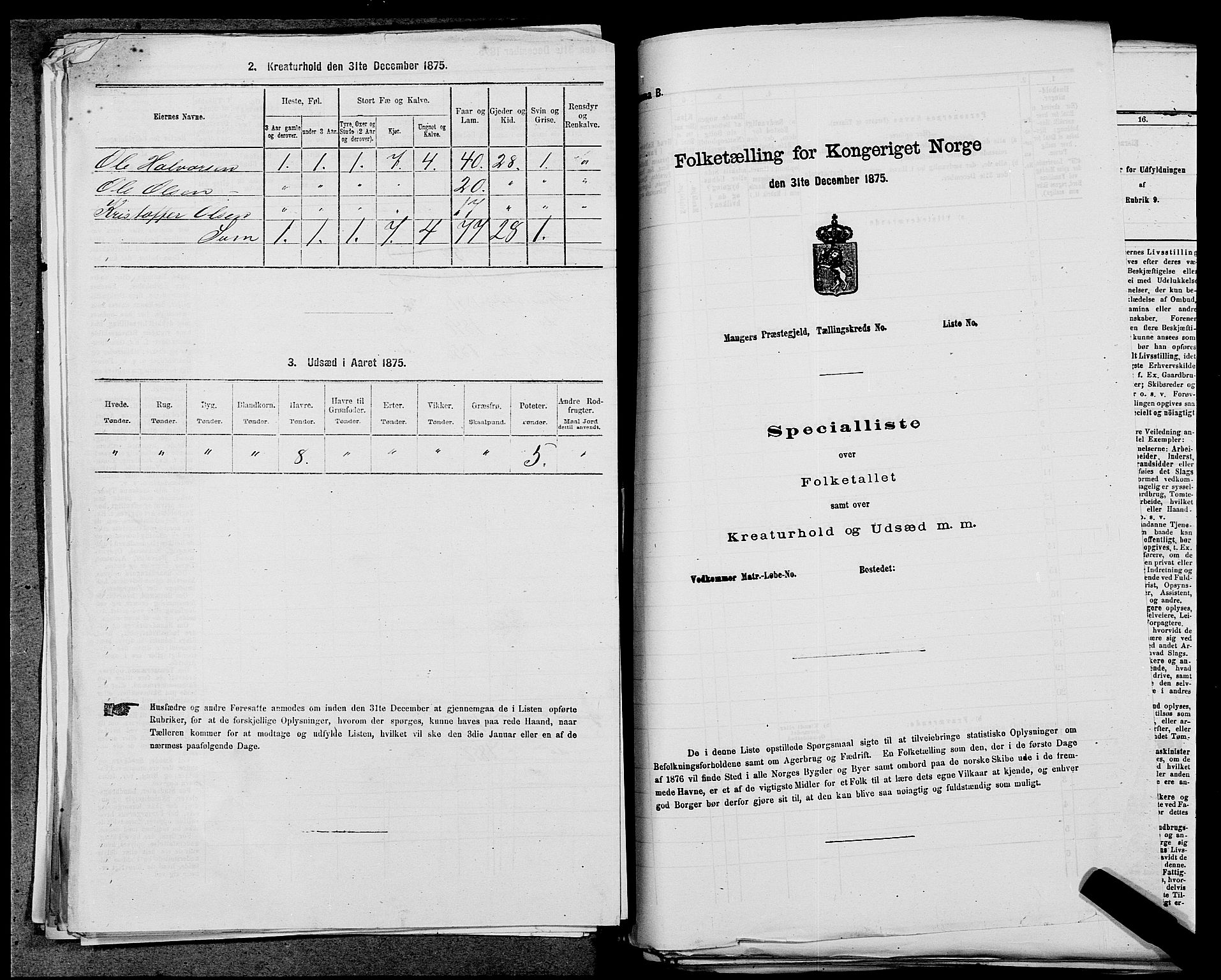 SAST, 1875 census for 1133P Hjelmeland, 1875, p. 681