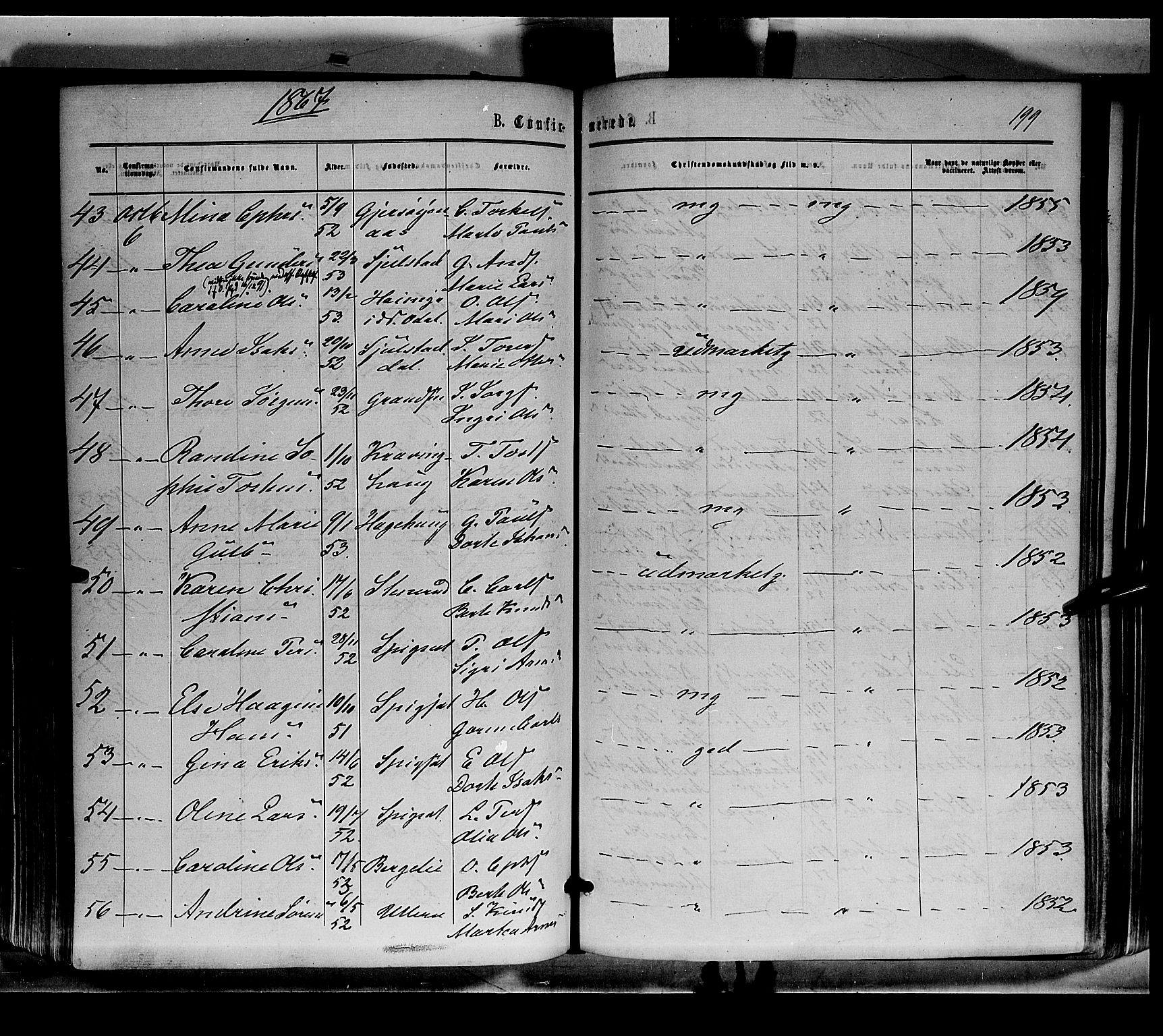 Sør-Odal prestekontor, AV/SAH-PREST-030/H/Ha/Haa/L0003: Parish register (official) no. 3, 1864-1870, p. 199