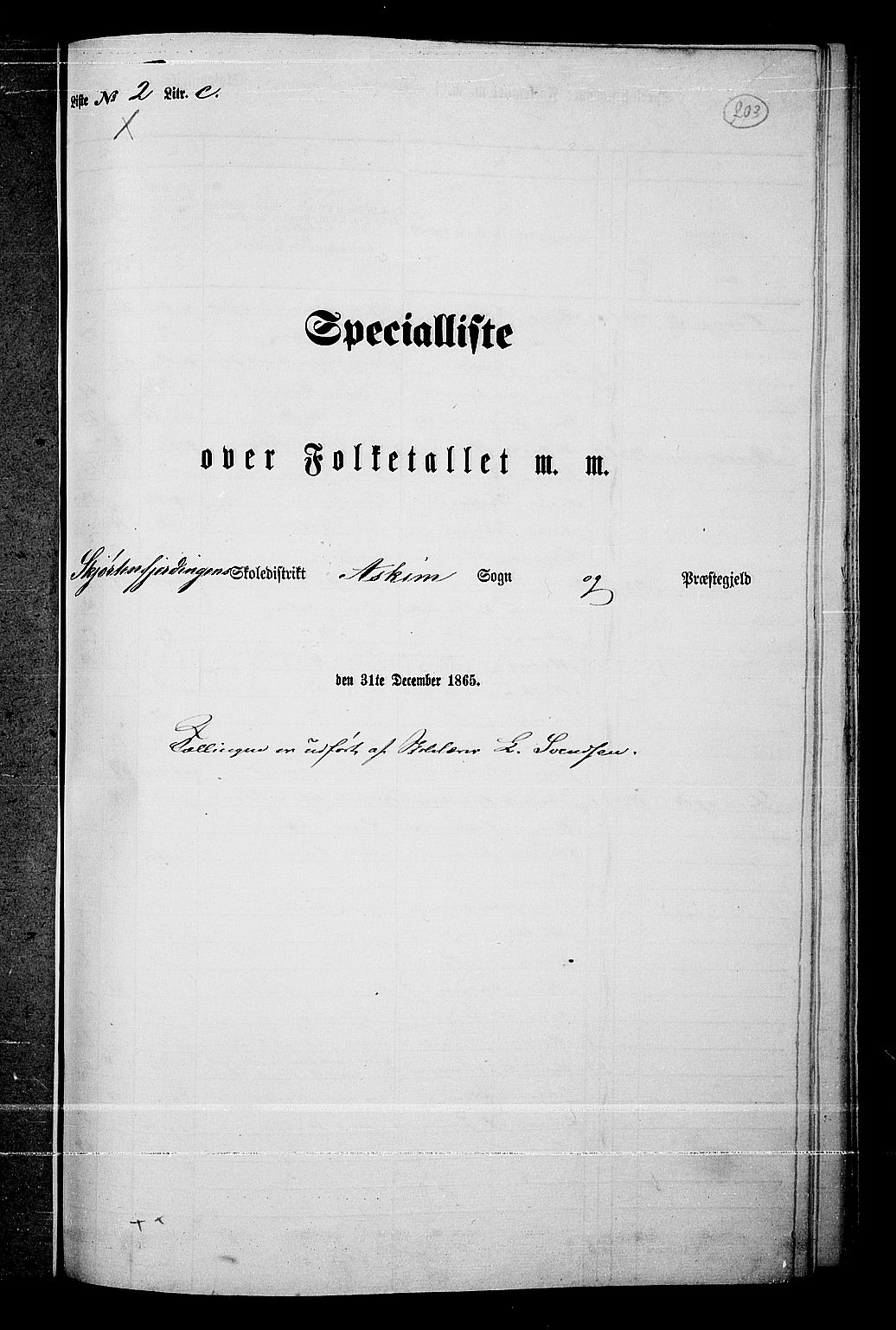 RA, 1865 census for Askim, 1865, p. 63