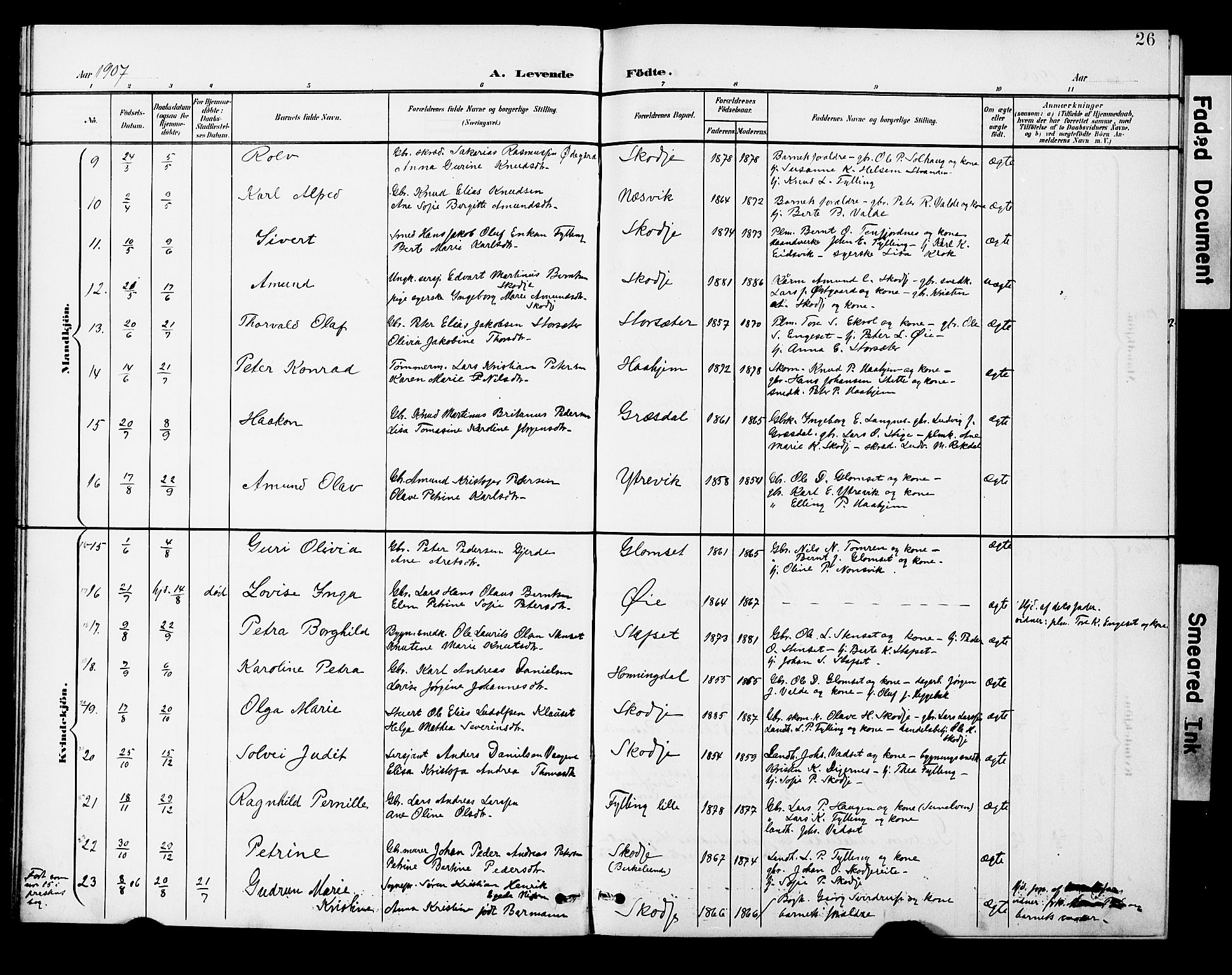 Ministerialprotokoller, klokkerbøker og fødselsregistre - Møre og Romsdal, AV/SAT-A-1454/524/L0366: Parish register (copy) no. 524C07, 1900-1931, p. 26