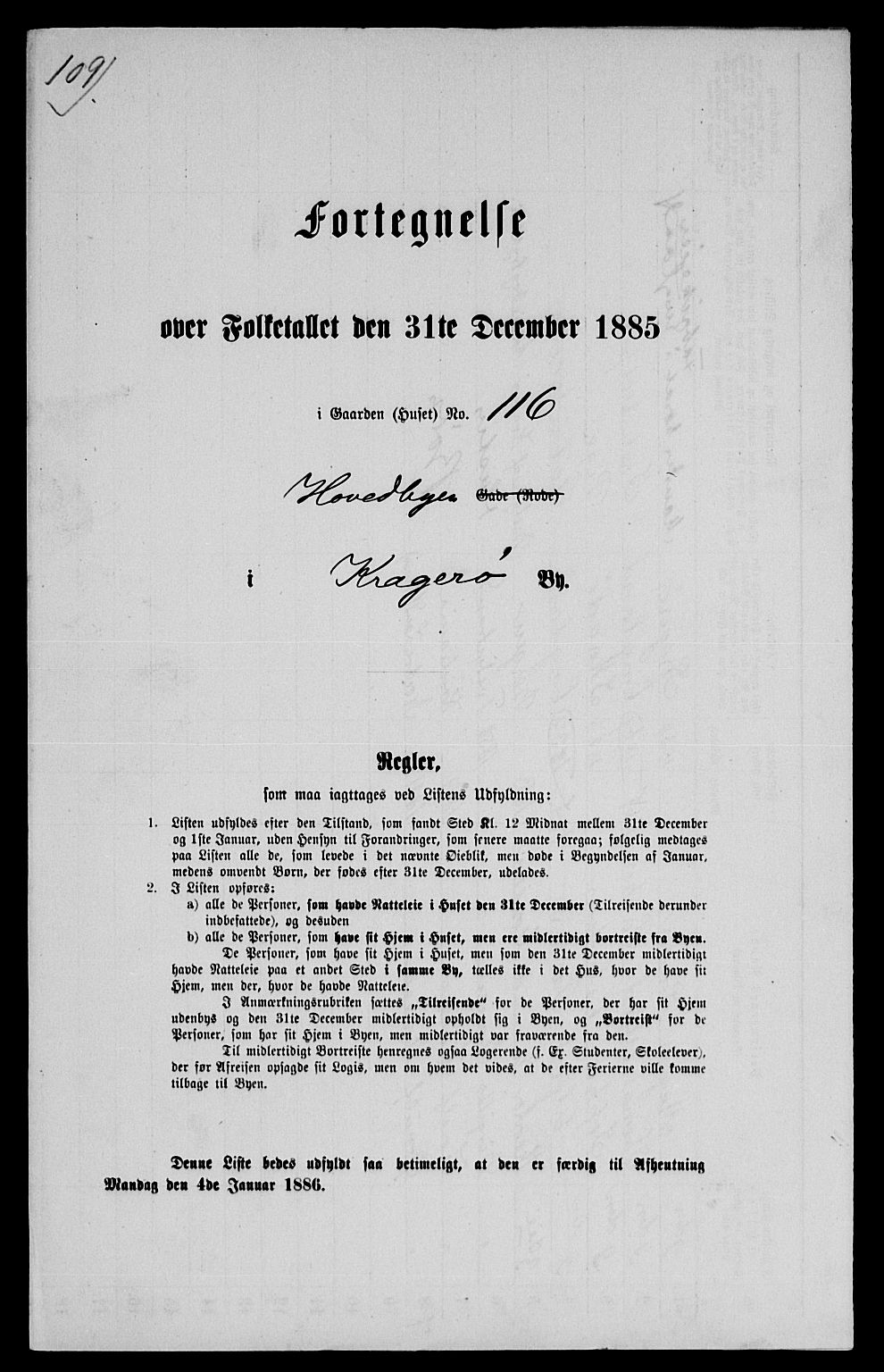 SAKO, 1885 census for 0801 Kragerø, 1885, p. 1252