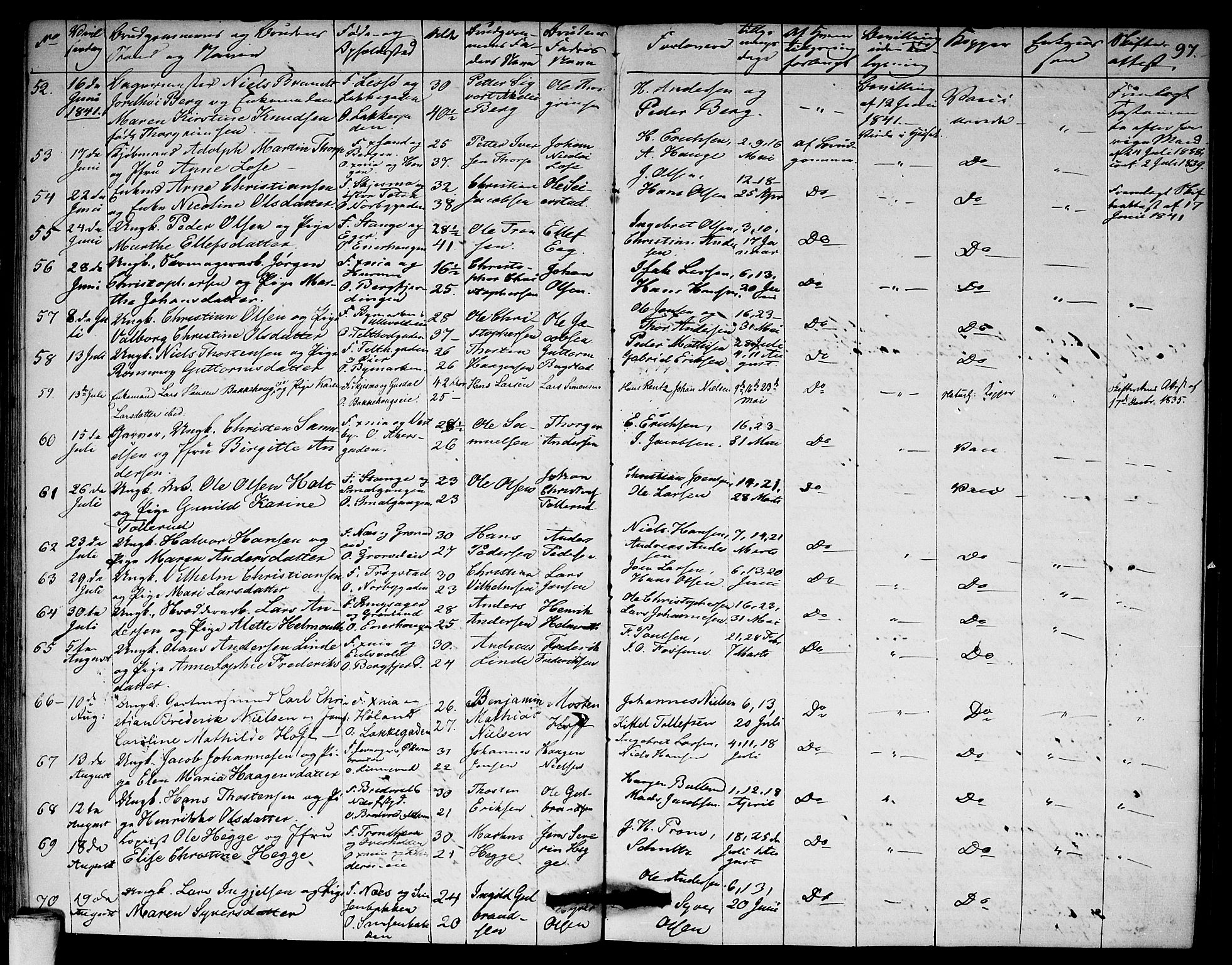 Aker prestekontor kirkebøker, AV/SAO-A-10861/F/L0018: Parish register (official) no. 18, 1829-1853, p. 97