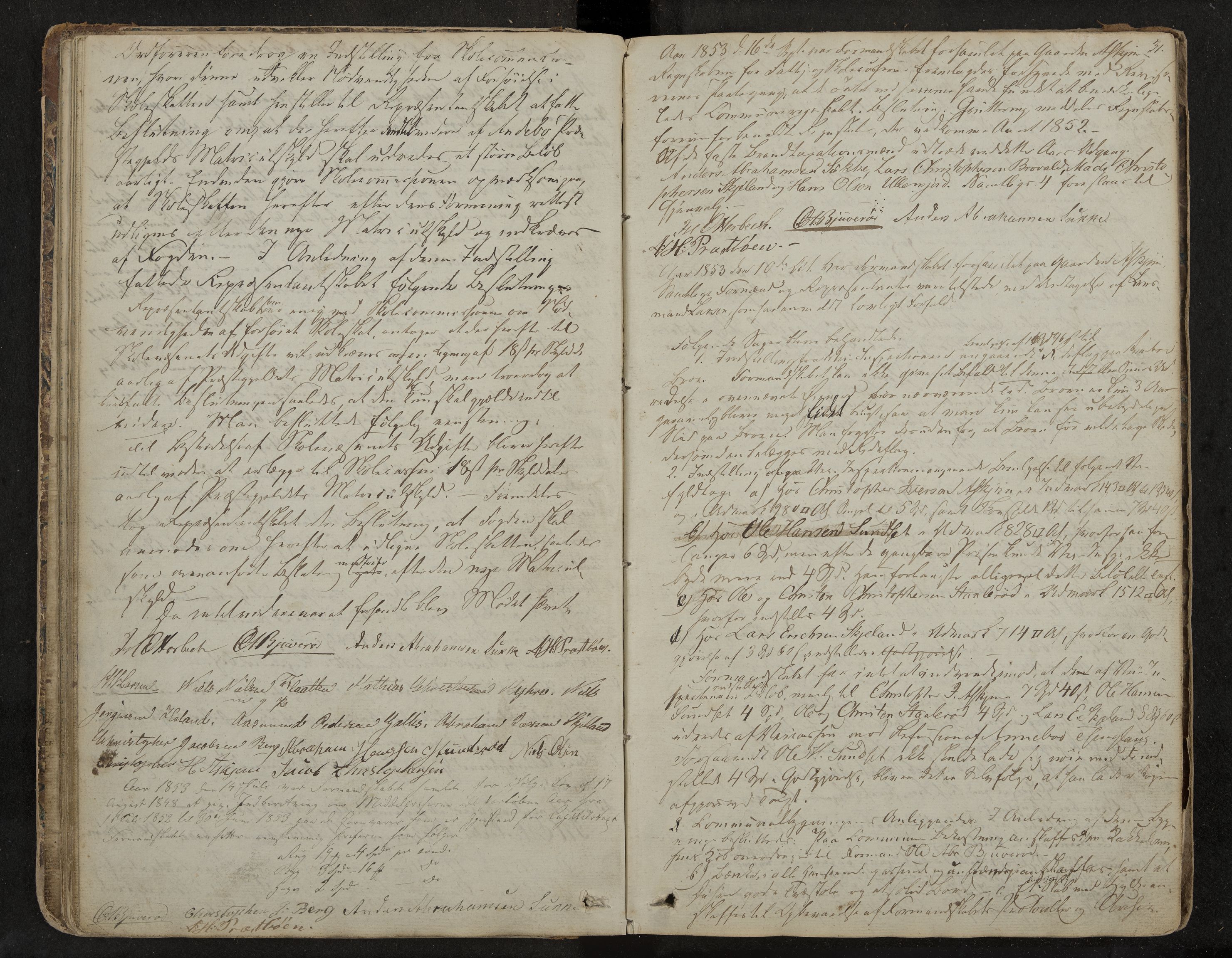 Andebu formannskap og sentraladministrasjon, IKAK/0719021-1/A/Aa/L0001: Møtebok med register, 1837-1869, p. 31