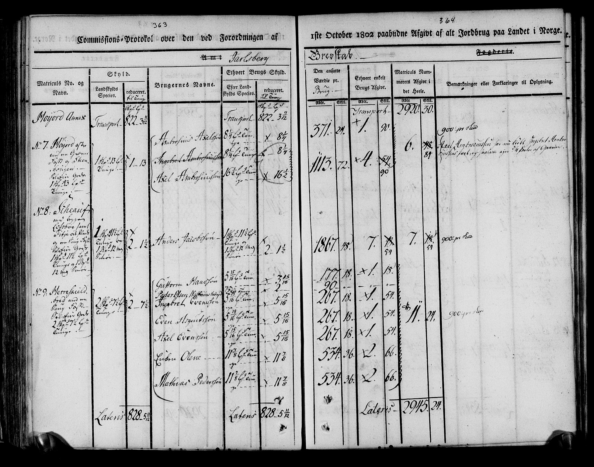 Rentekammeret inntil 1814, Realistisk ordnet avdeling, AV/RA-EA-4070/N/Ne/Nea/L0175: Jarlsberg grevskap. Kommisjonsprotokoll for grevskapets søndre distrikt - Ramnes, Sem, Stokke, Borre, Andebu og Nøtterøy prestegjeld, 1803, p. 183