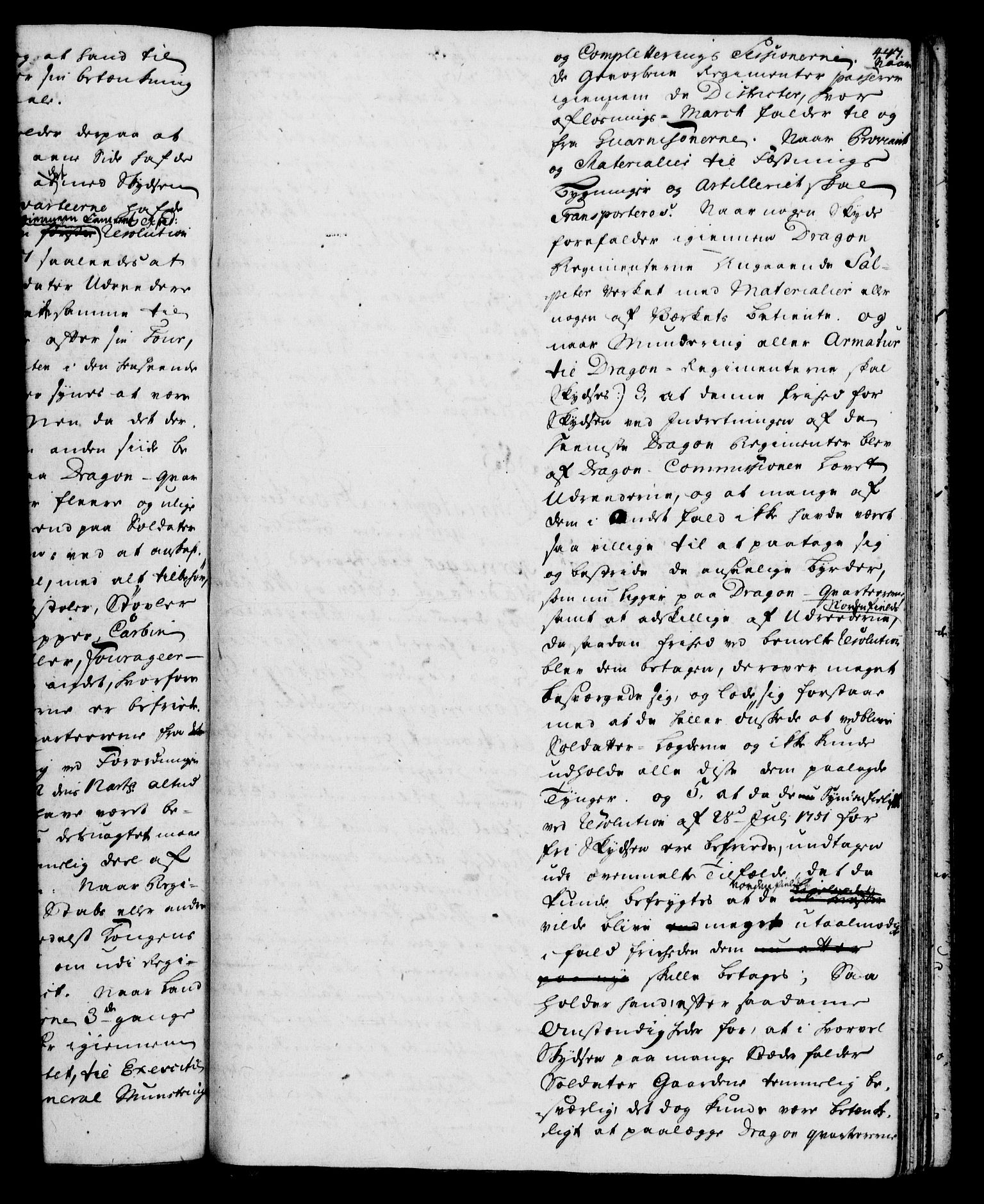 Rentekammeret, Kammerkanselliet, RA/EA-3111/G/Gh/Gha/L0032: Norsk ekstraktmemorialprotokoll (merket RK 53.77), 1753-1755, p. 447