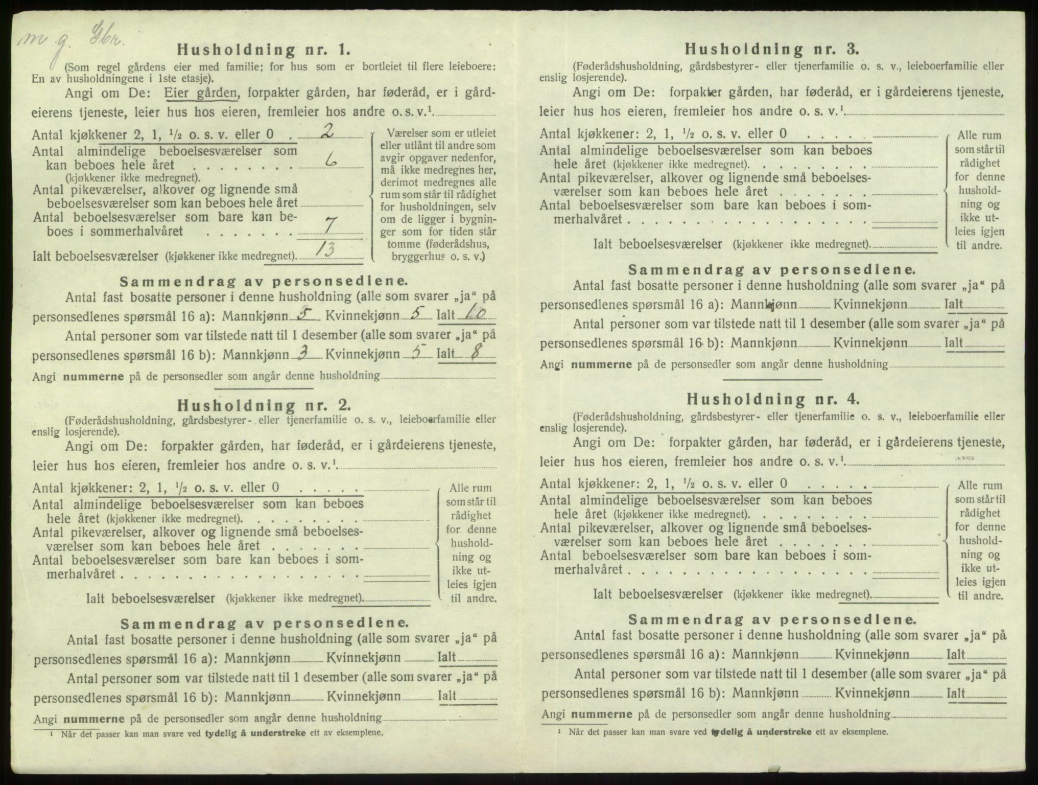 SAB, 1920 census for Gulen, 1920, p. 86