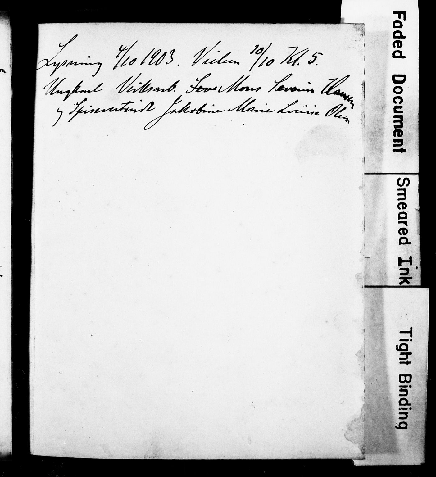 Korskirken sokneprestembete, SAB/A-76101: Best man's statements no. II.5.7, 1898-1903