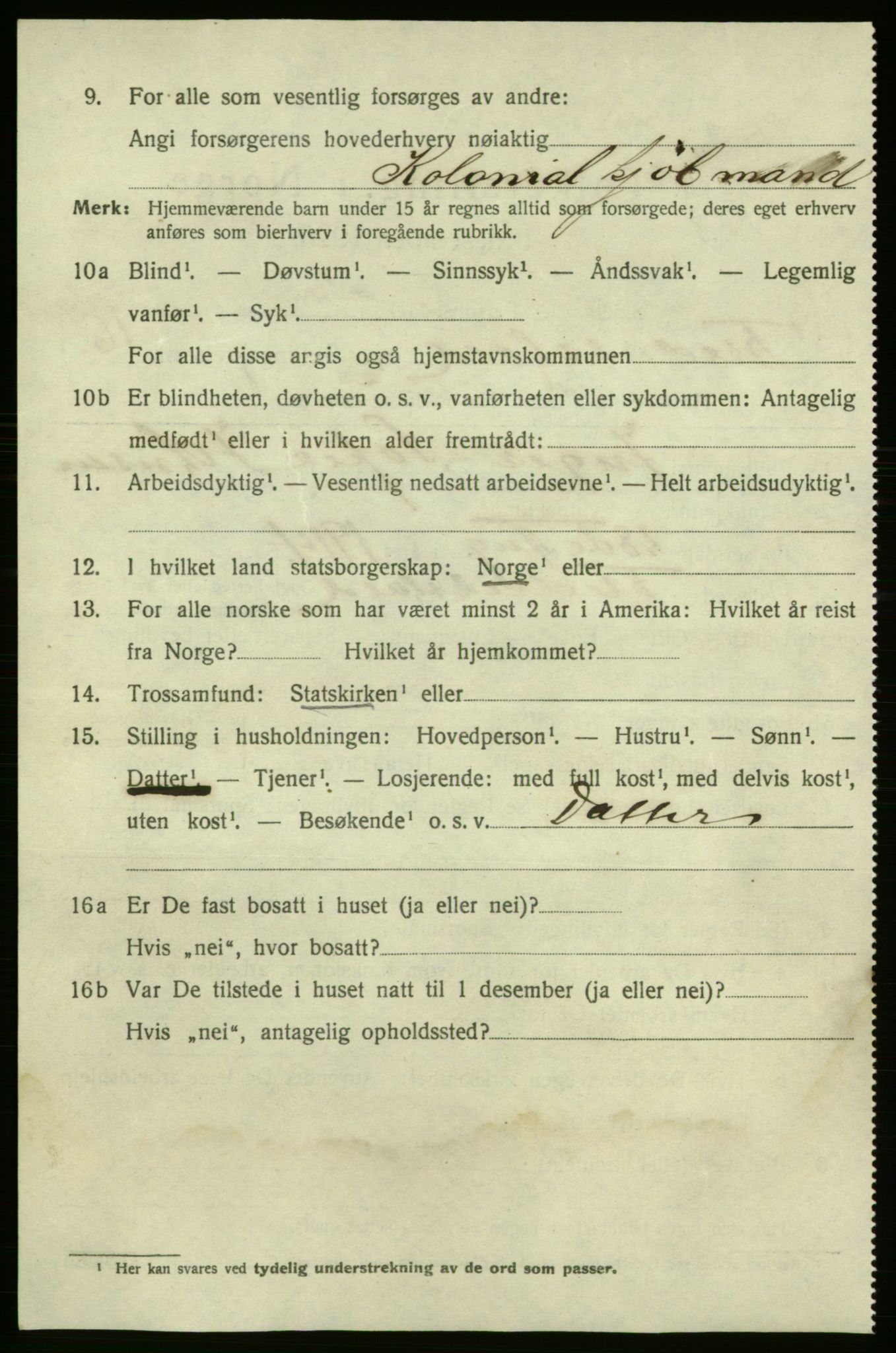 SAO, 1920 census for Fredrikshald, 1920, p. 25490