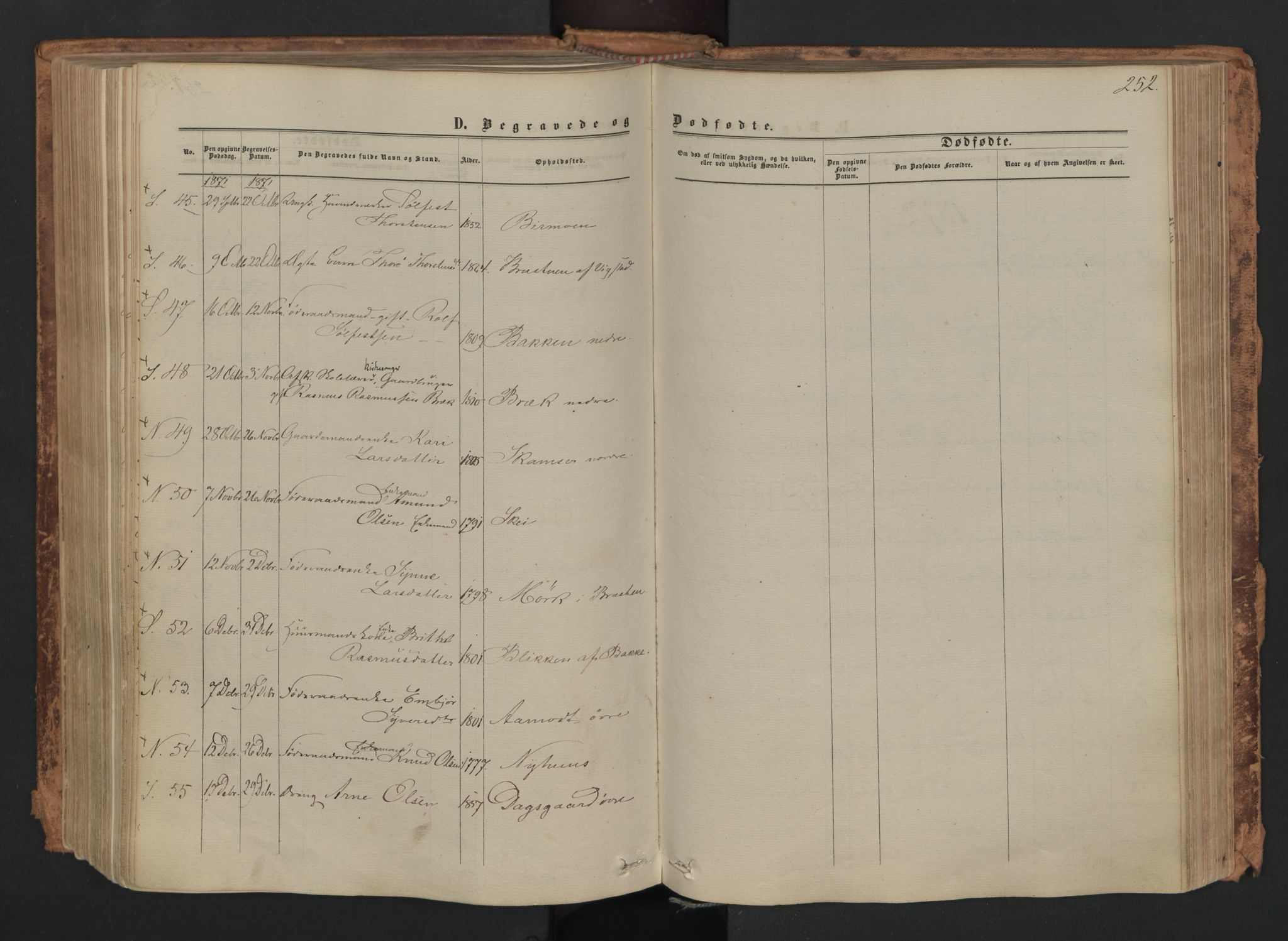 Skjåk prestekontor, SAH/PREST-072/H/Ha/Haa/L0001: Parish register (official) no. 1, 1863-1879, p. 252