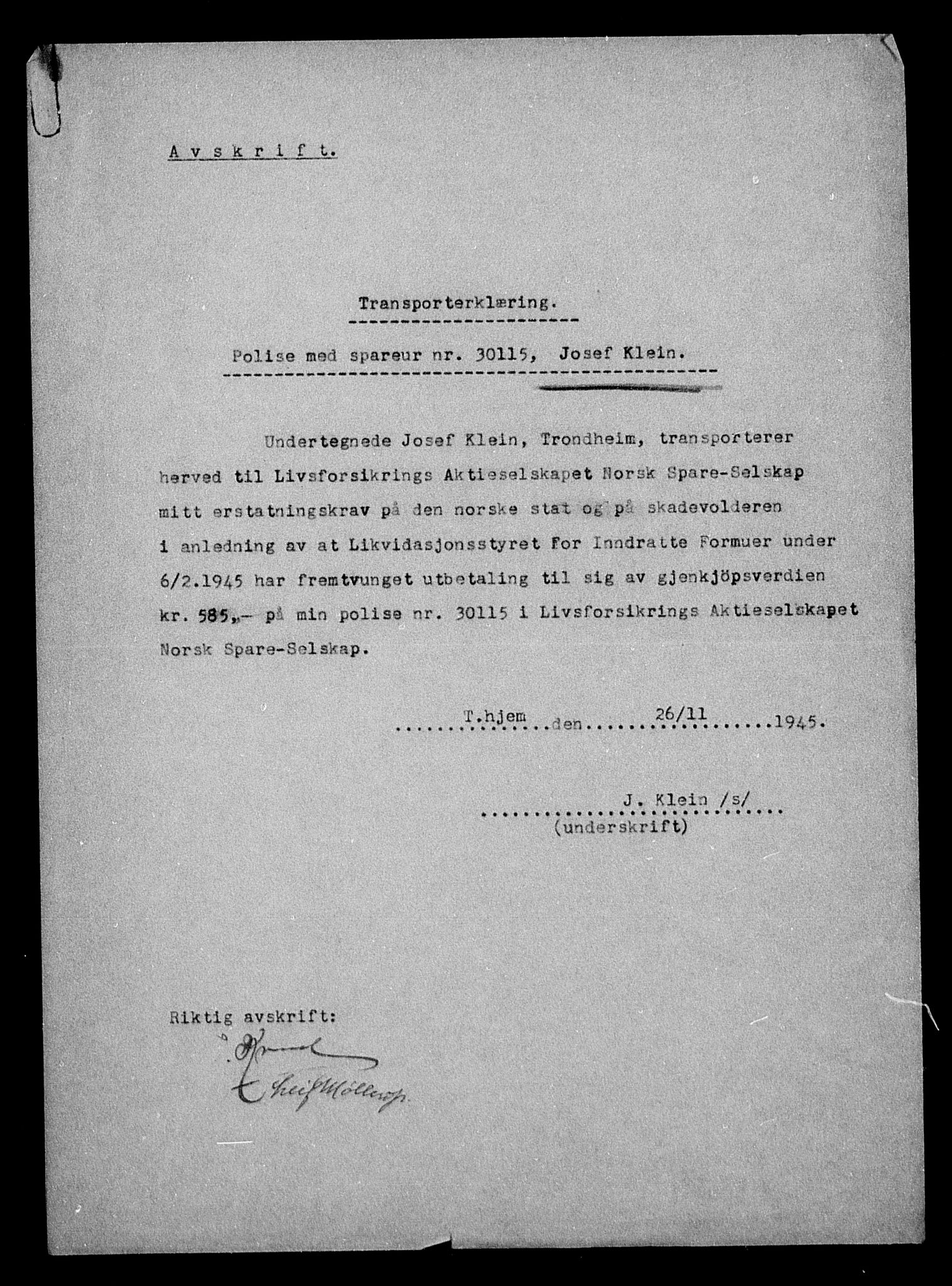 Justisdepartementet, Tilbakeføringskontoret for inndratte formuer, AV/RA-S-1564/H/Hc/Hca/L0902: --, 1945-1947, p. 36