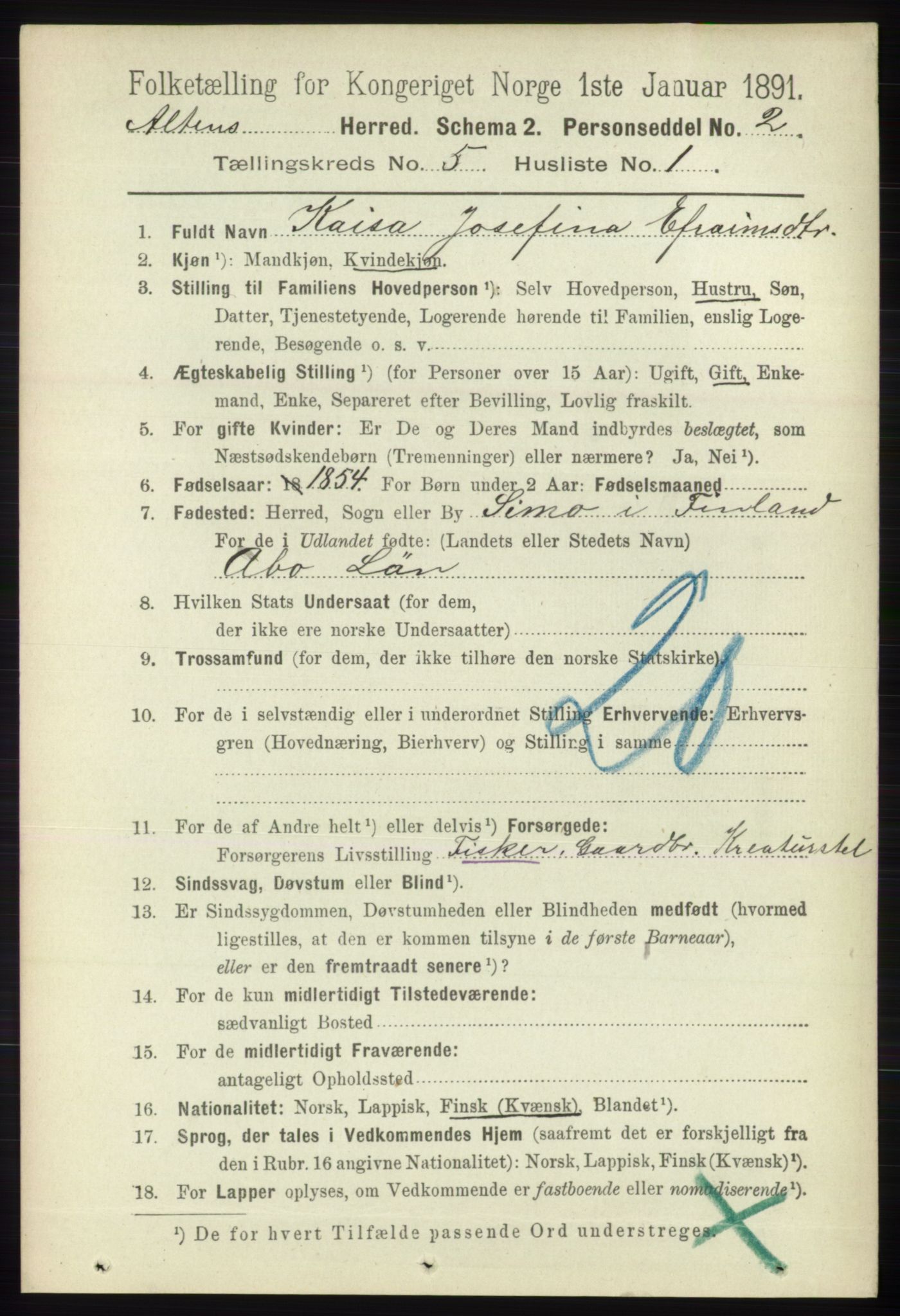 RA, 1891 census for 2012 Alta, 1891, p. 1650