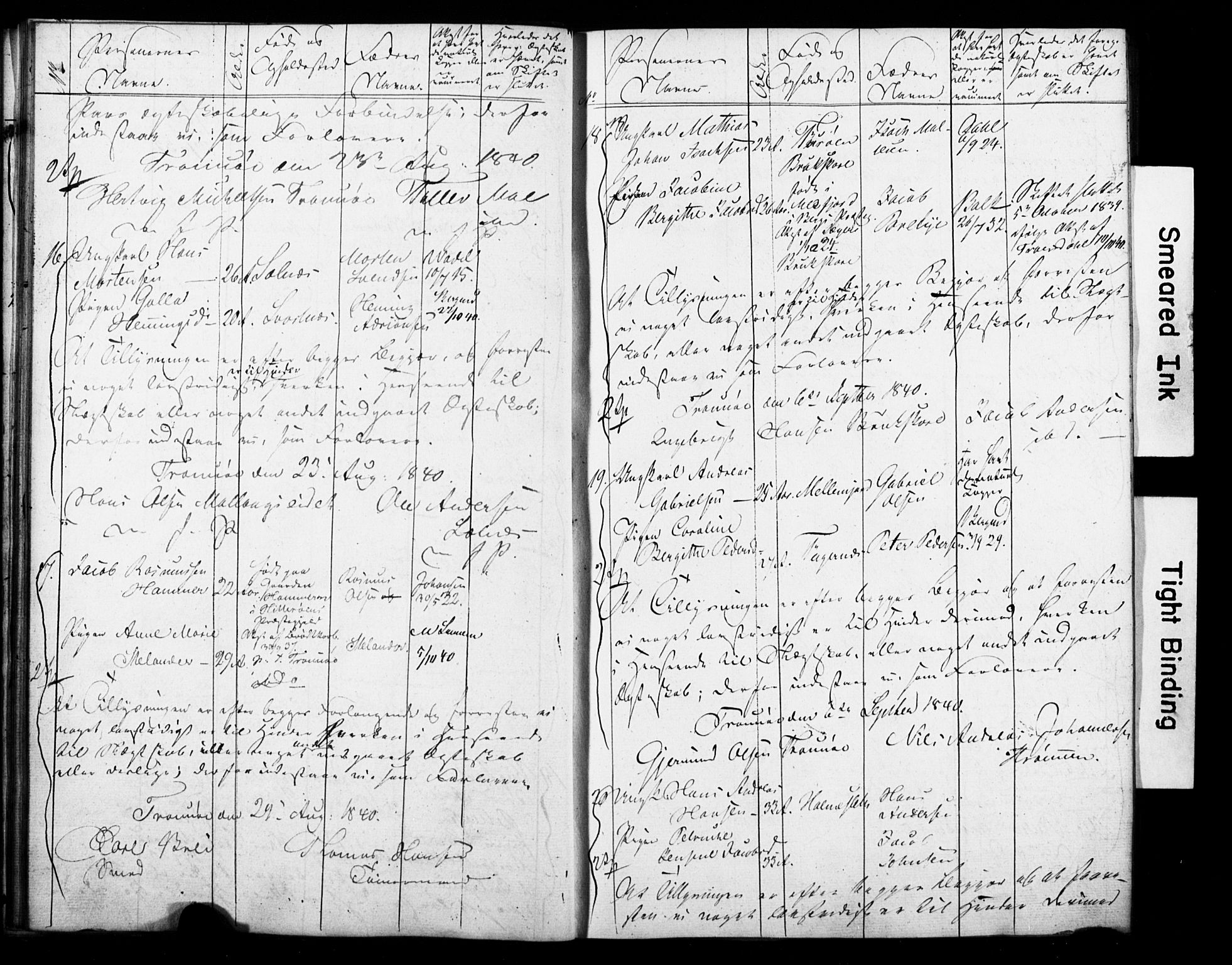 Tromsø sokneprestkontor/stiftsprosti/domprosti, SATØ/S-1343/H/Hc/L0096: Banns register no. 2, 1838-1851