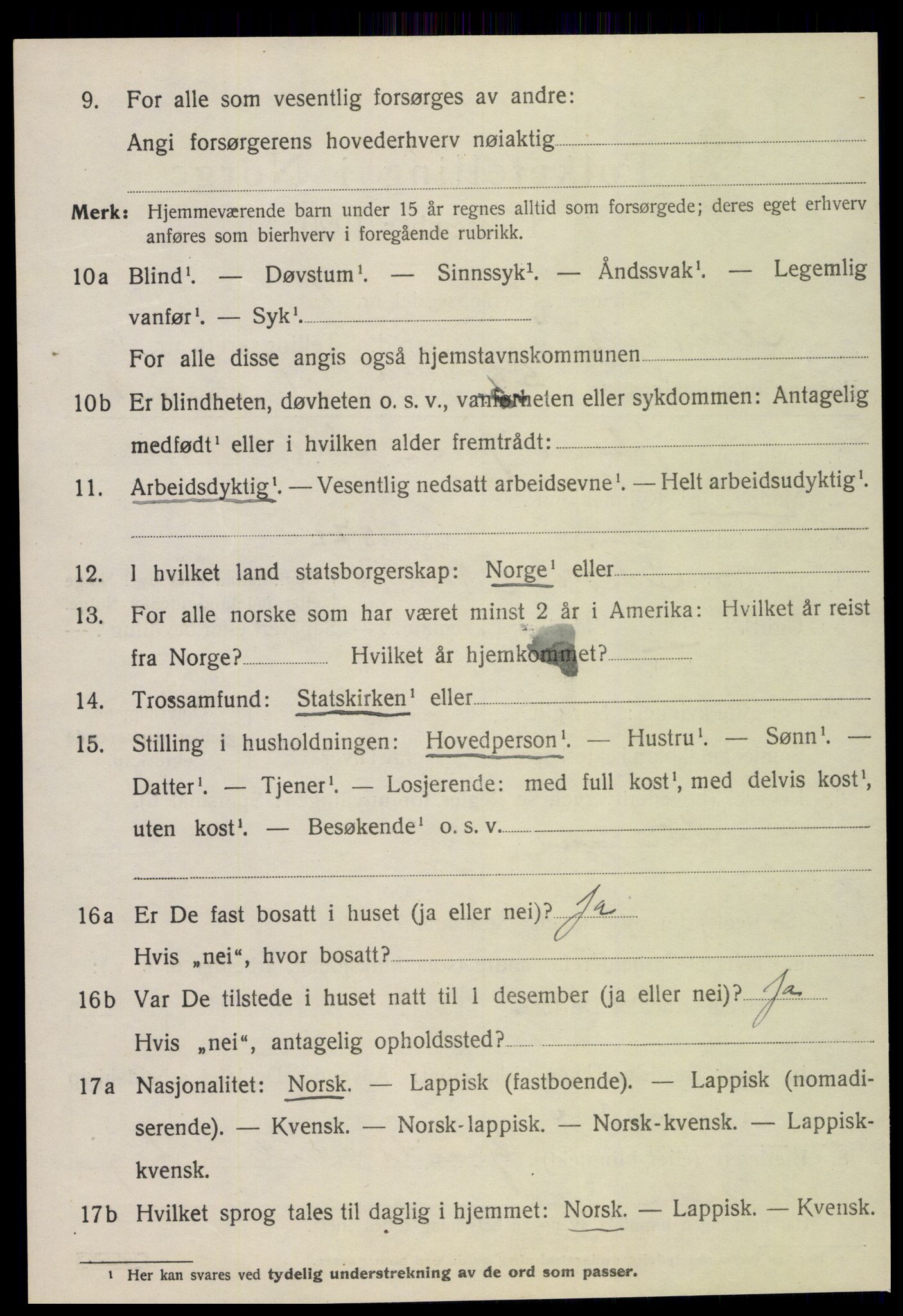 SAT, 1920 census for Leksvik, 1920, p. 6017