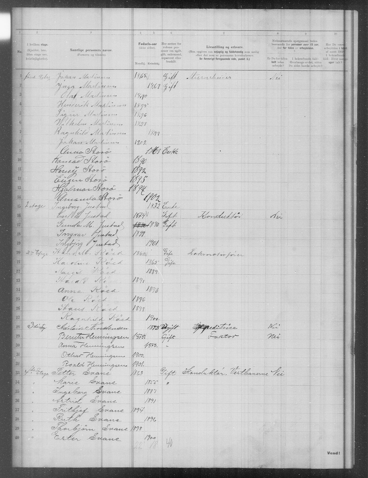 OBA, Municipal Census 1902 for Kristiania, 1902, p. 15700