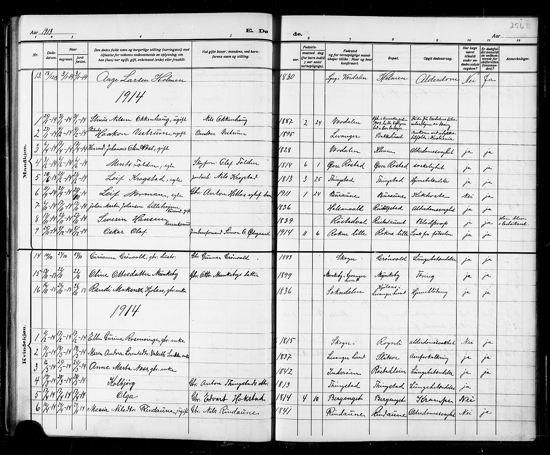 Ministerialprotokoller, klokkerbøker og fødselsregistre - Nord-Trøndelag, SAT/A-1458/721/L0208: Parish register (copy) no. 721C01, 1880-1917, p. 252e