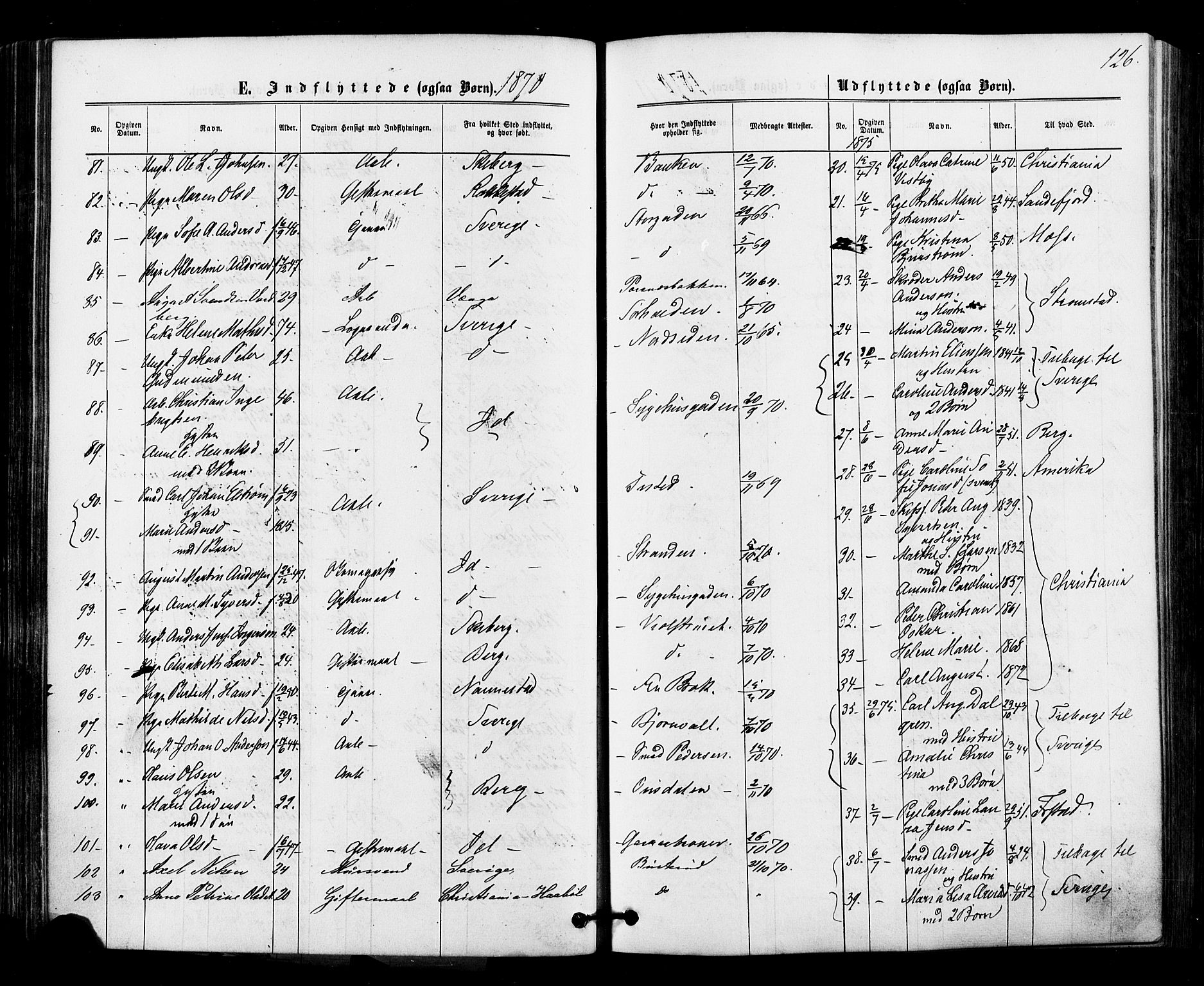 Halden prestekontor Kirkebøker, AV/SAO-A-10909/F/Fa/L0010: Parish register (official) no. I 10, 1866-1877, p. 126