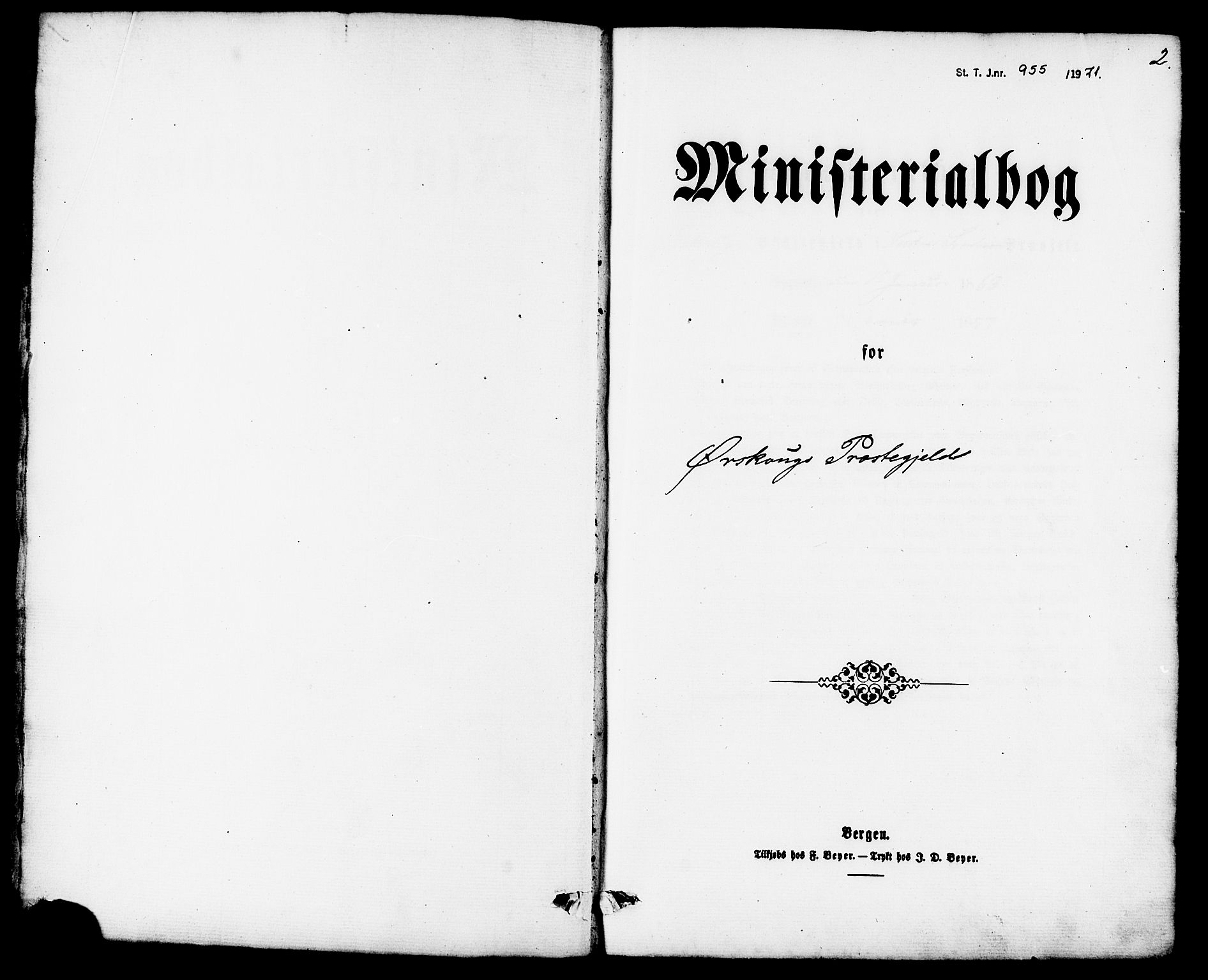 Ministerialprotokoller, klokkerbøker og fødselsregistre - Møre og Romsdal, AV/SAT-A-1454/522/L0314: Parish register (official) no. 522A09, 1863-1877, p. 2