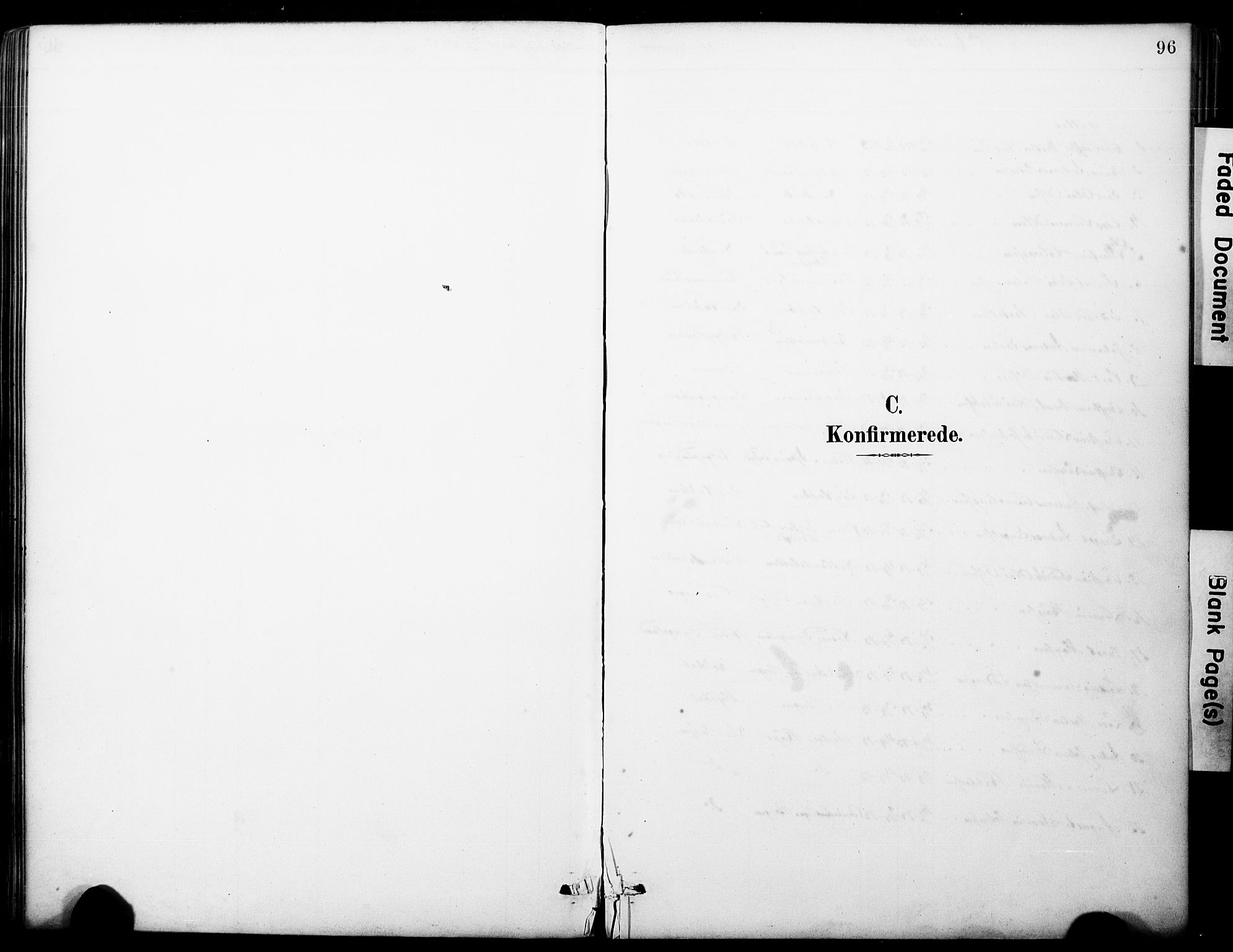 Fana Sokneprestembete, SAB/A-75101/H/Haa/Haai/L0002: Parish register (official) no. I 2, 1888-1899, p. 96
