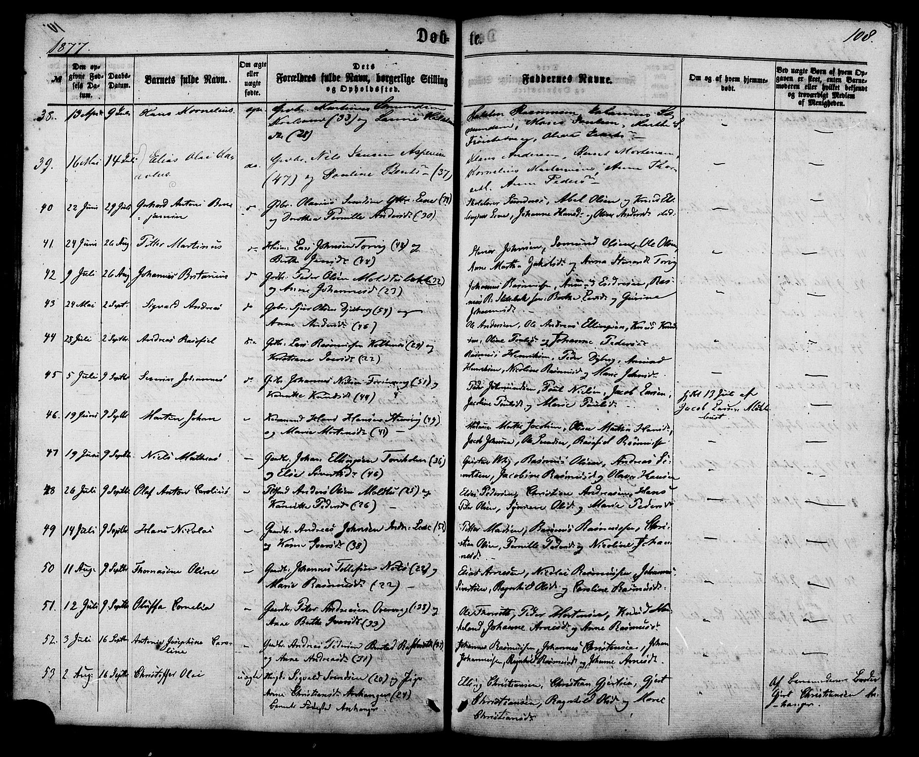 Ministerialprotokoller, klokkerbøker og fødselsregistre - Møre og Romsdal, AV/SAT-A-1454/507/L0071: Parish register (official) no. 507A06, 1863-1878, p. 108