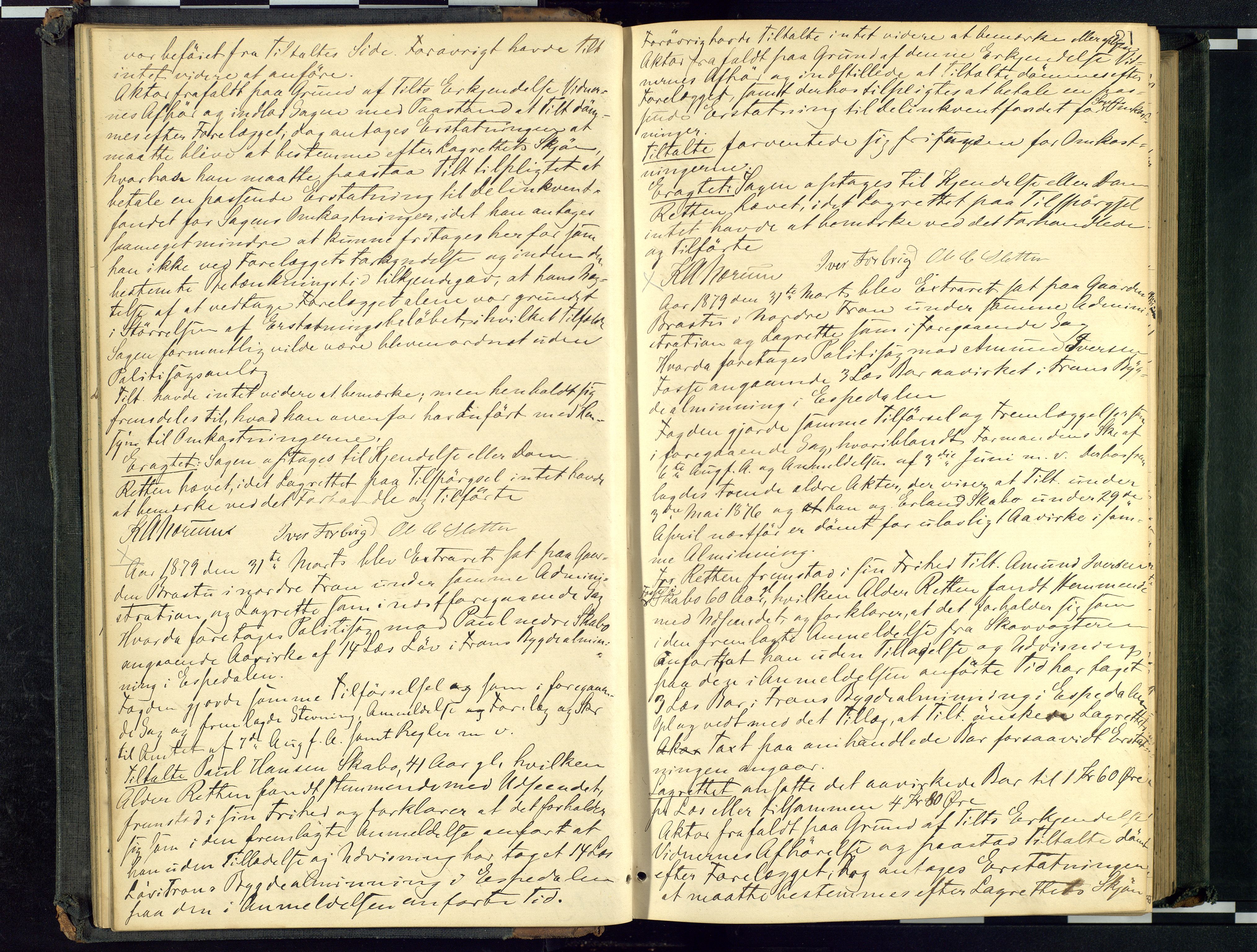 Mellom-Gudbrandsdal sorenskriveri, AV/SAH-TING-038/G/Gc/Gca/L0015: Ekstrarettsprotokoll, 1879-1884, p. 21