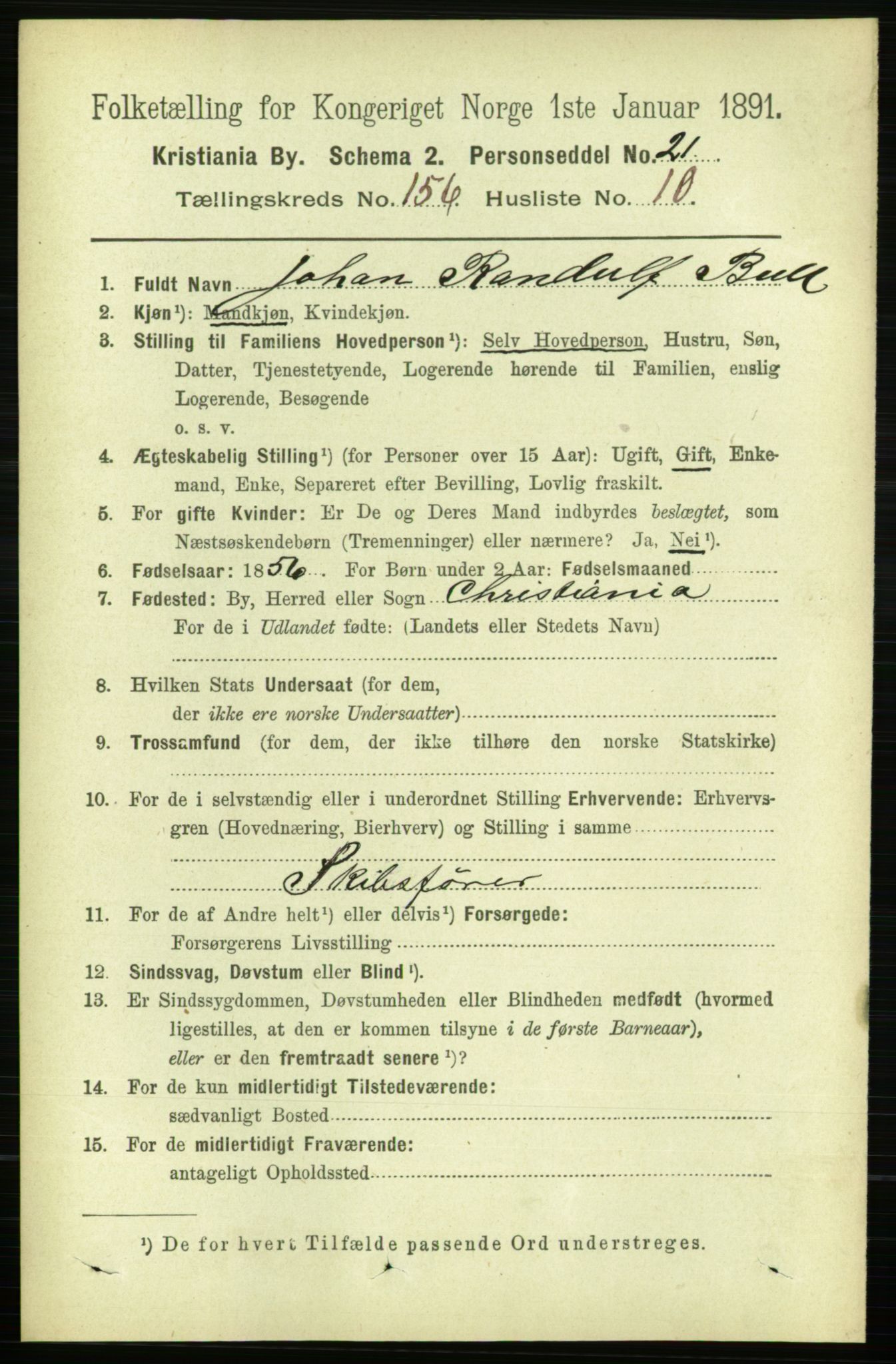 RA, 1891 census for 0301 Kristiania, 1891, p. 88834
