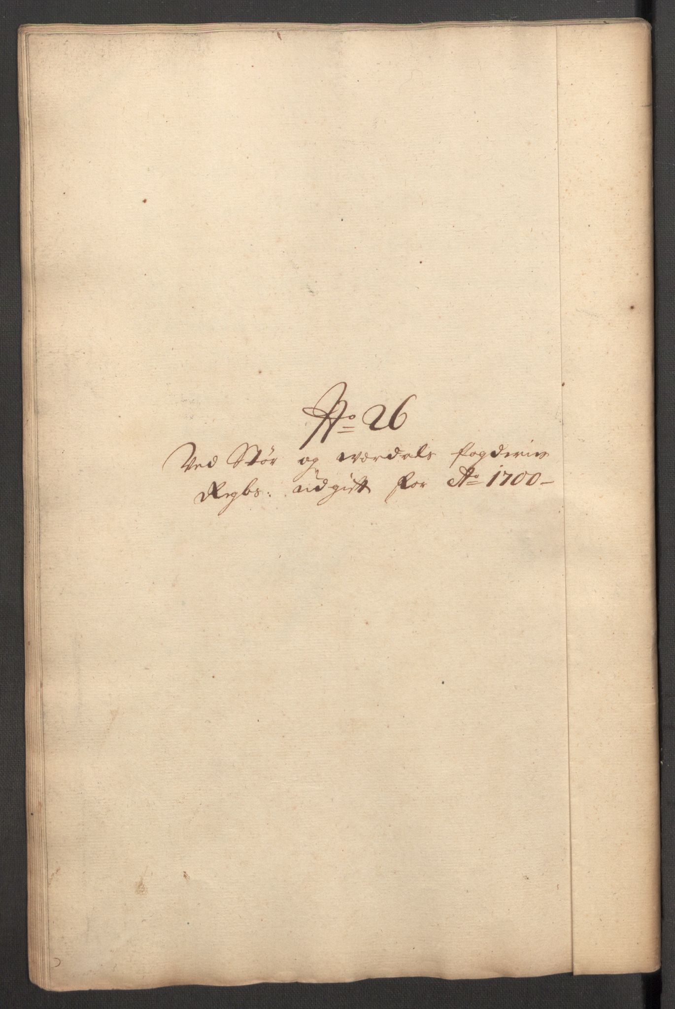 Rentekammeret inntil 1814, Reviderte regnskaper, Fogderegnskap, RA/EA-4092/R62/L4192: Fogderegnskap Stjørdal og Verdal, 1700, p. 329