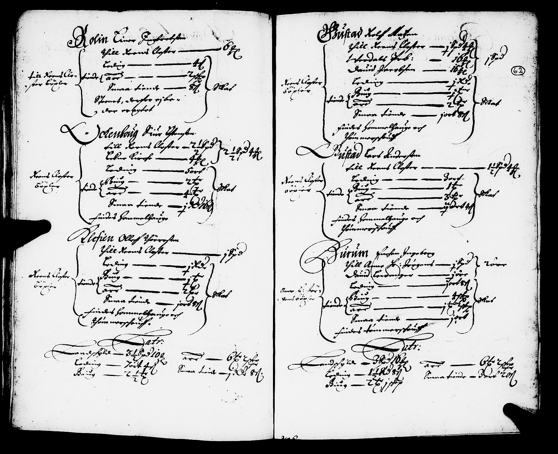 Rentekammeret inntil 1814, Realistisk ordnet avdeling, AV/RA-EA-4070/N/Nb/Nba/L0054: Stjørdal len, 1669, p. 61b-62a