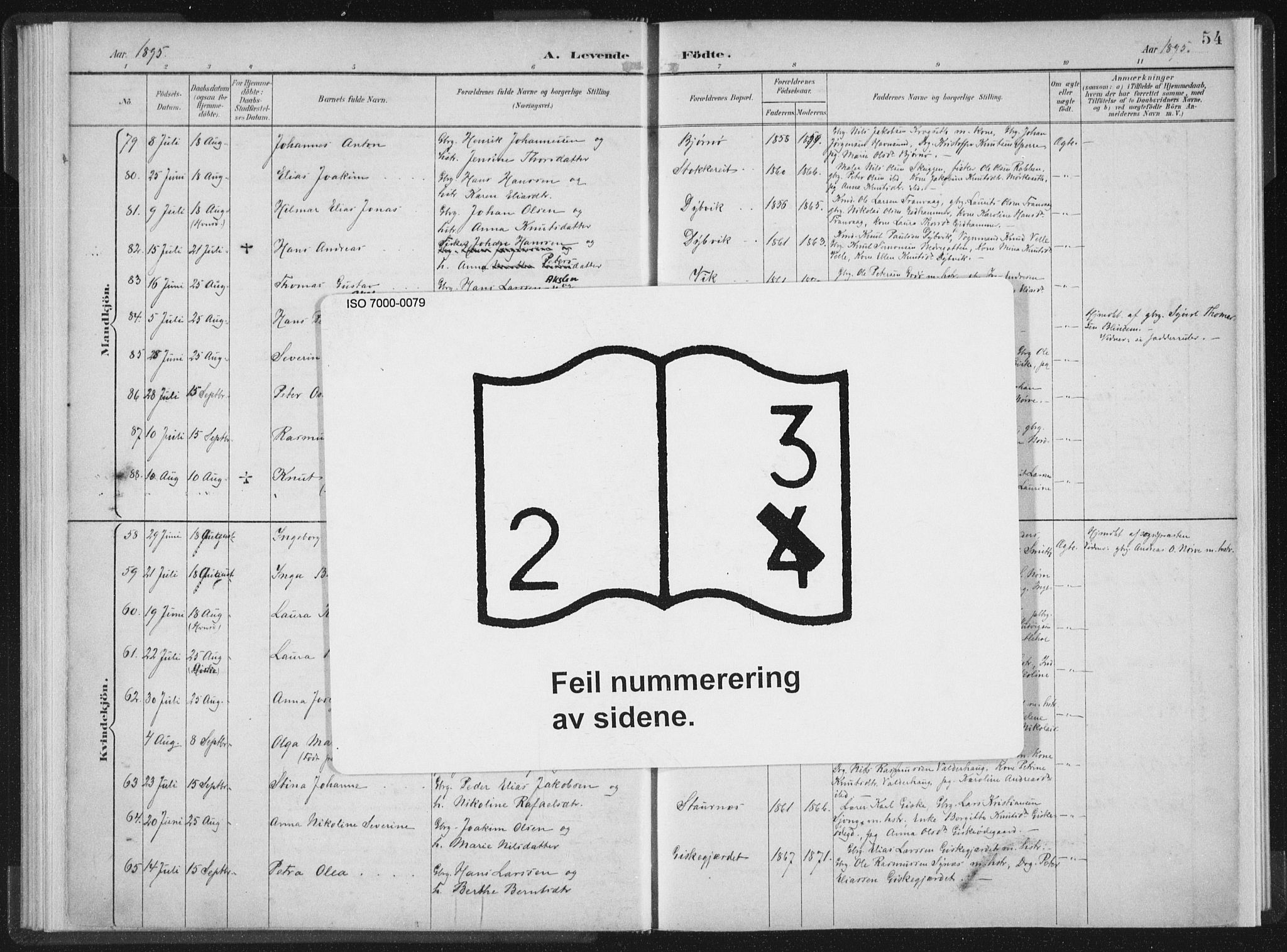 Ministerialprotokoller, klokkerbøker og fødselsregistre - Møre og Romsdal, AV/SAT-A-1454/528/L0405: Parish register (official) no. 528A14, 1891-1906, p. 54